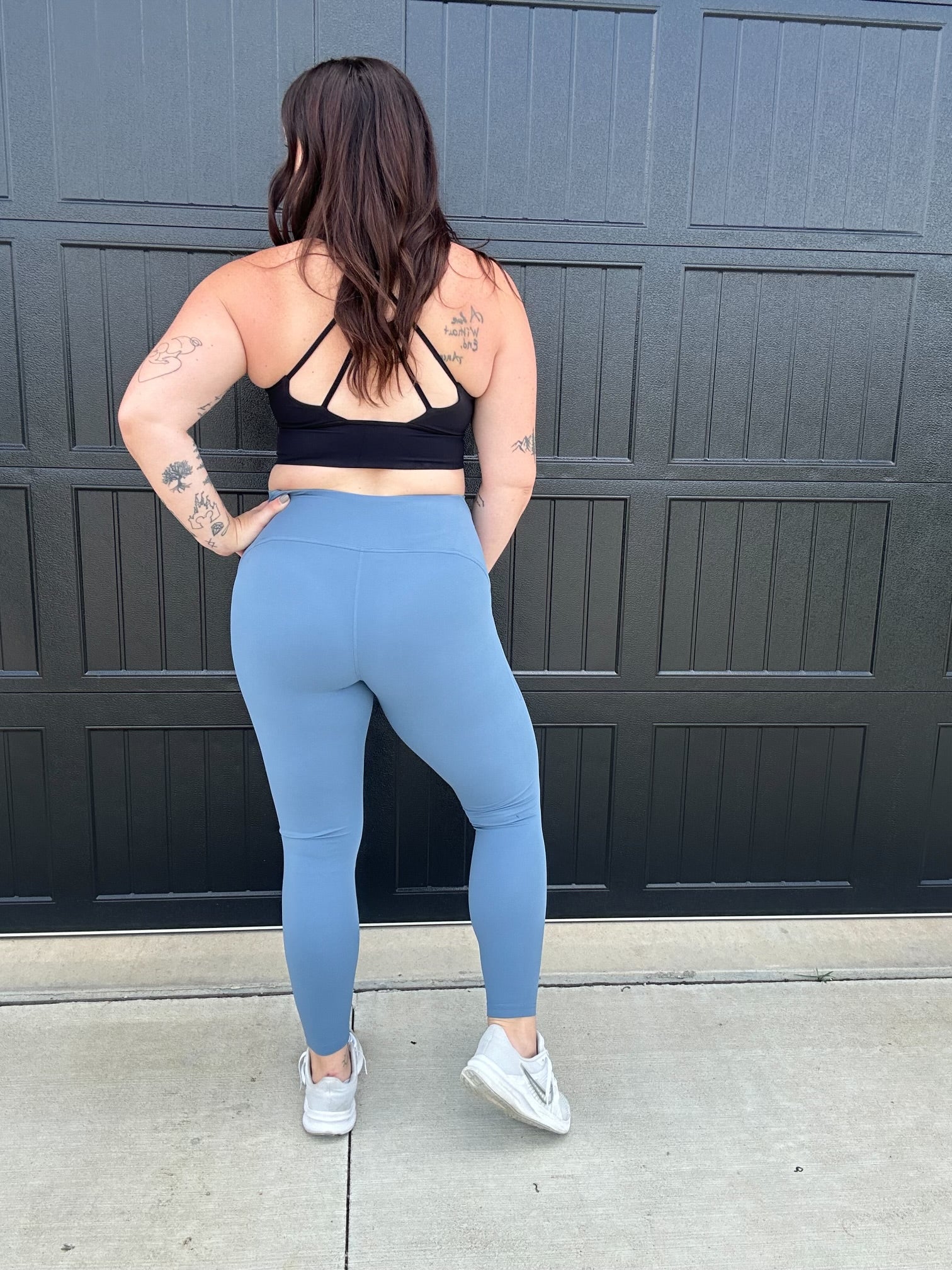 The Whitney Leggings - Dusty Blue (MEDIUM)