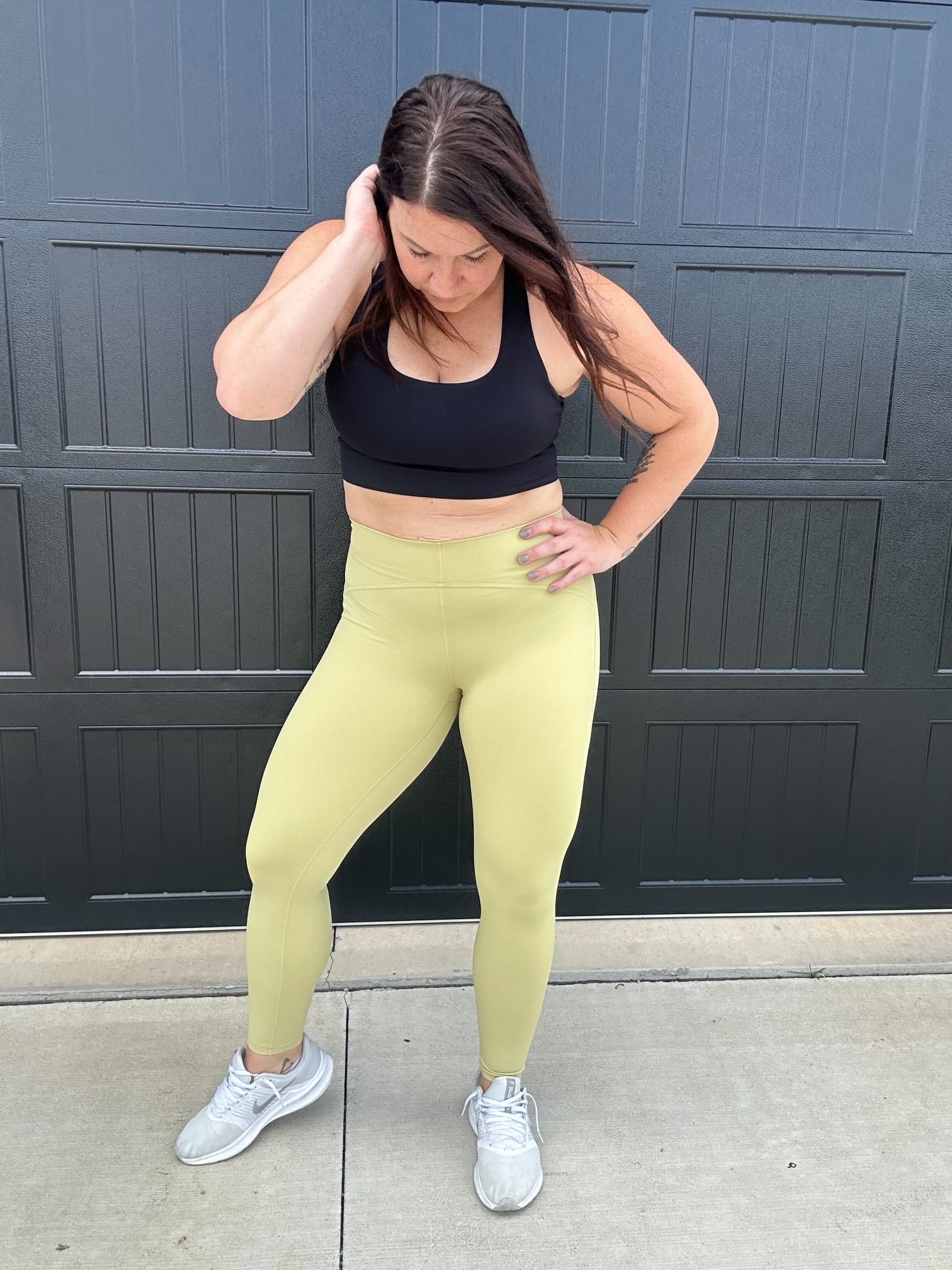 The Whitney Leggings - Light Lime Green (SMALL + LARGE)