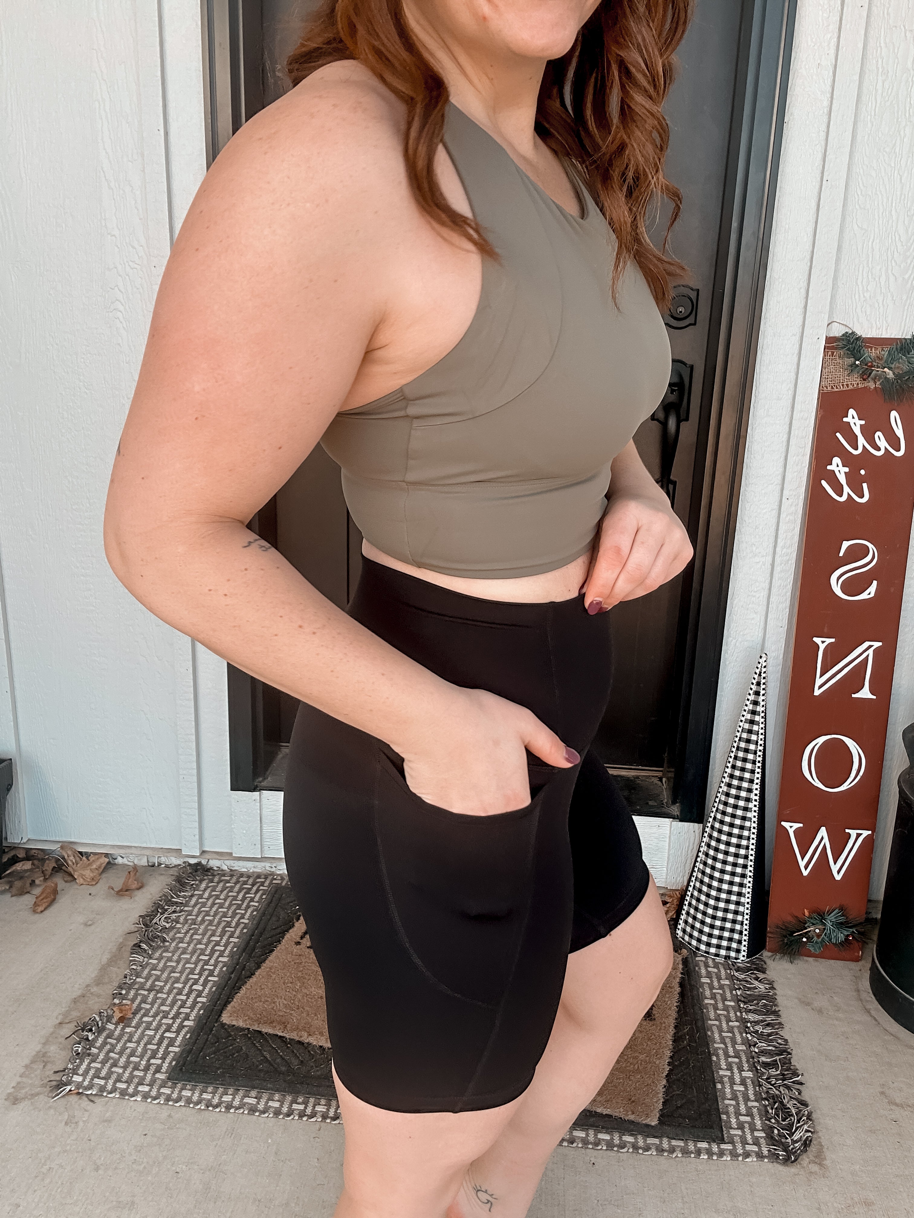 Faye High-Waist Biker Shorts with Side Pocket