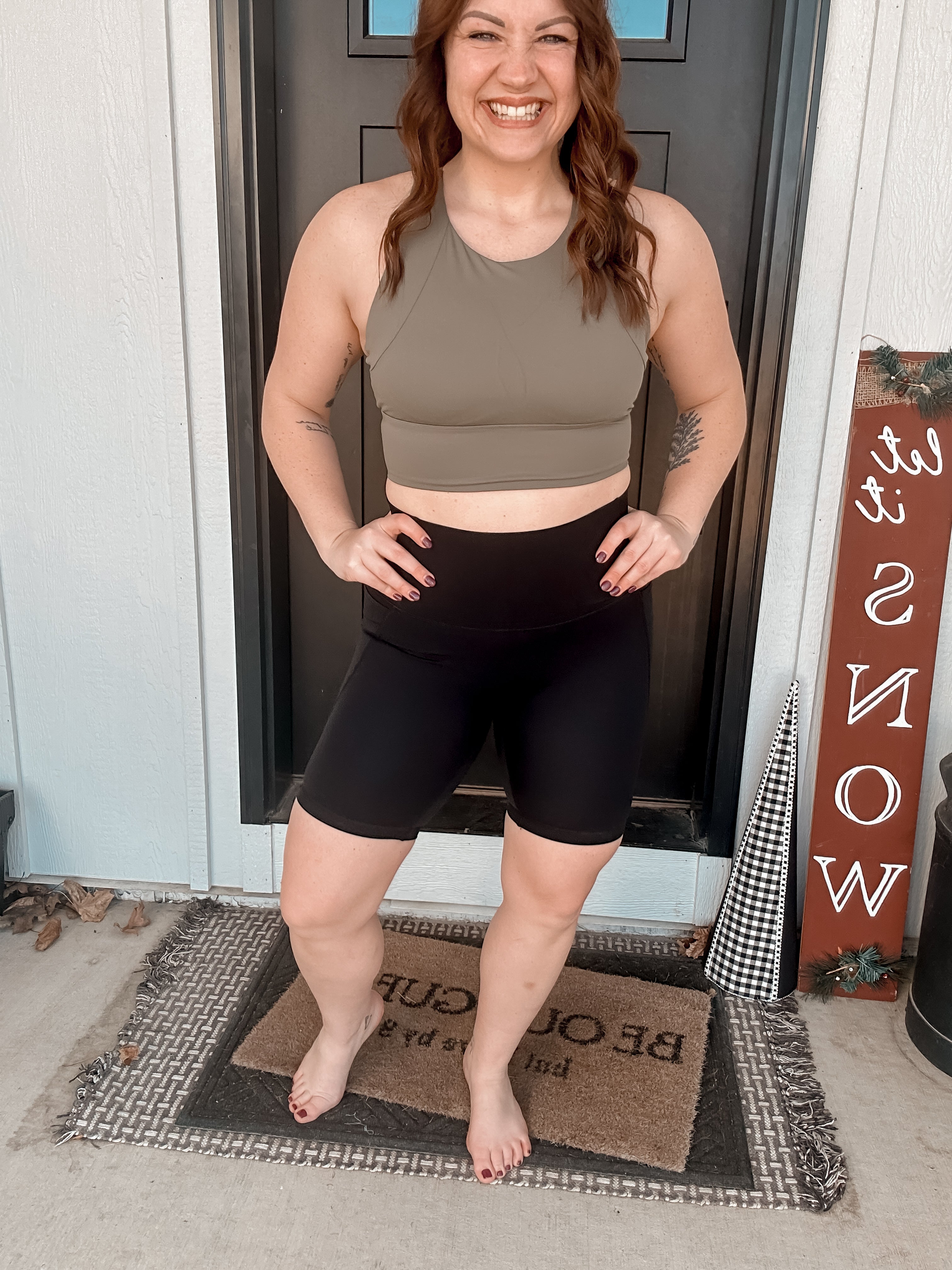 Faye High-Waist Biker Shorts with Side Pocket