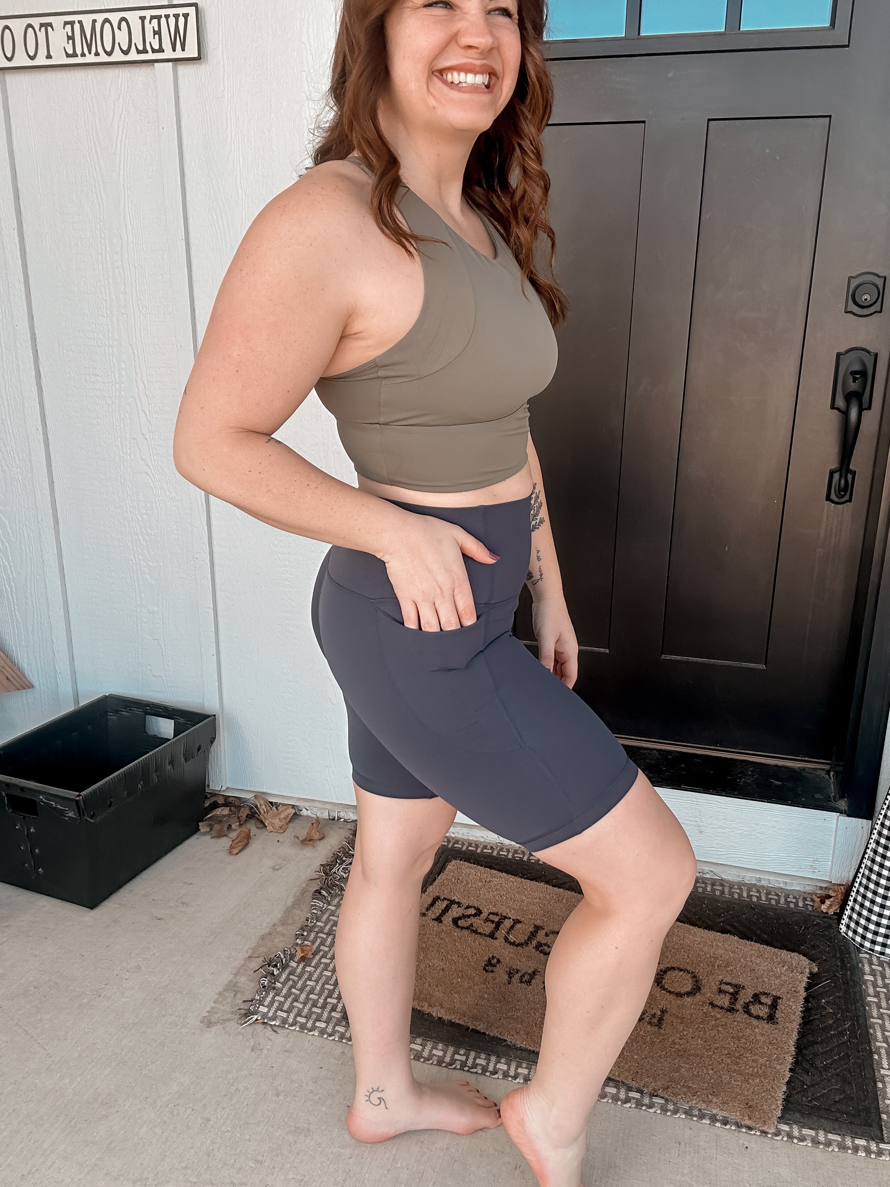 Faye High-Waist Biker Shorts with Side Pocket