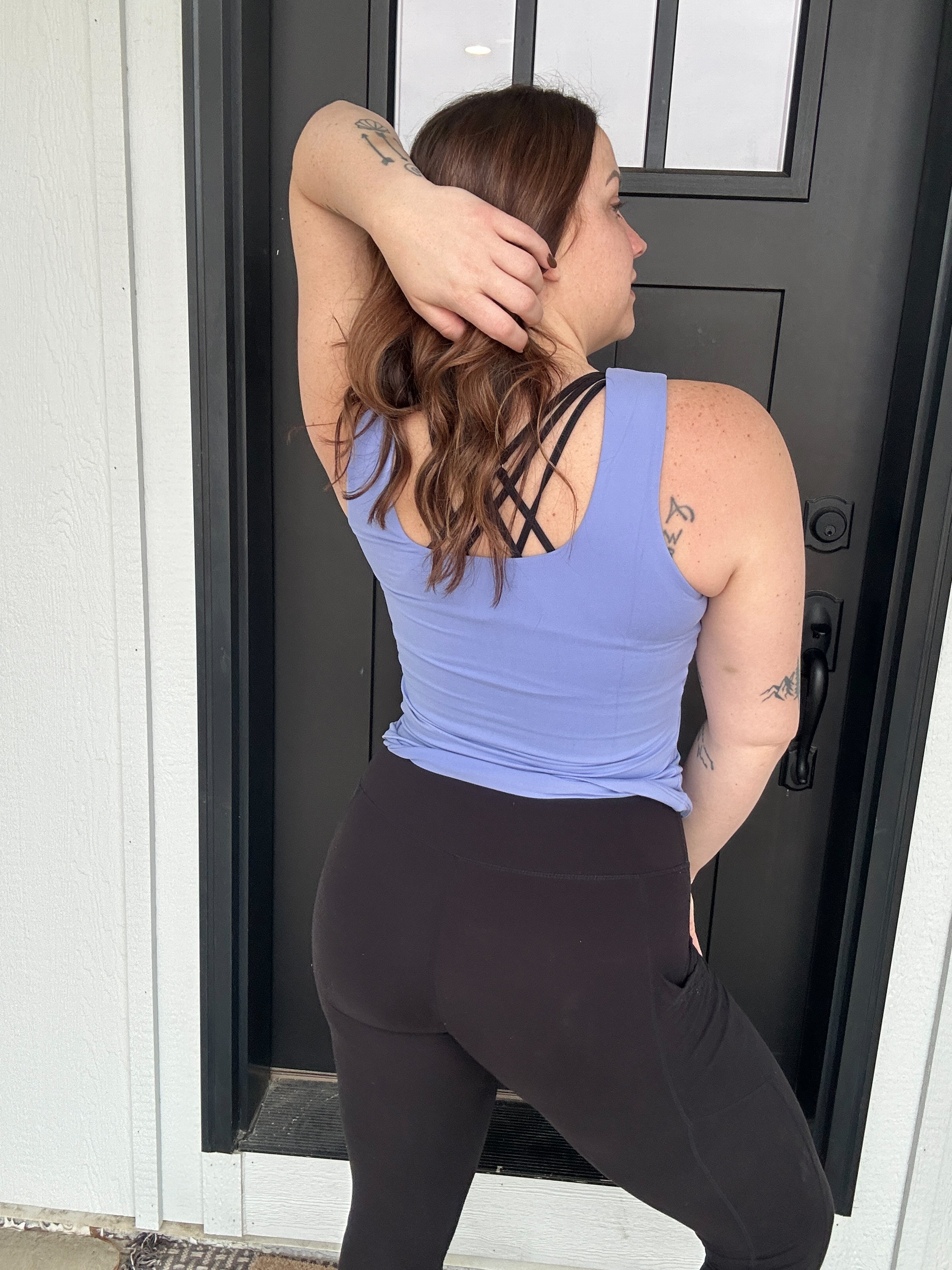 BUTTER FABRIC SQUARE NECKLINE SLEEVELESS TANK TOP