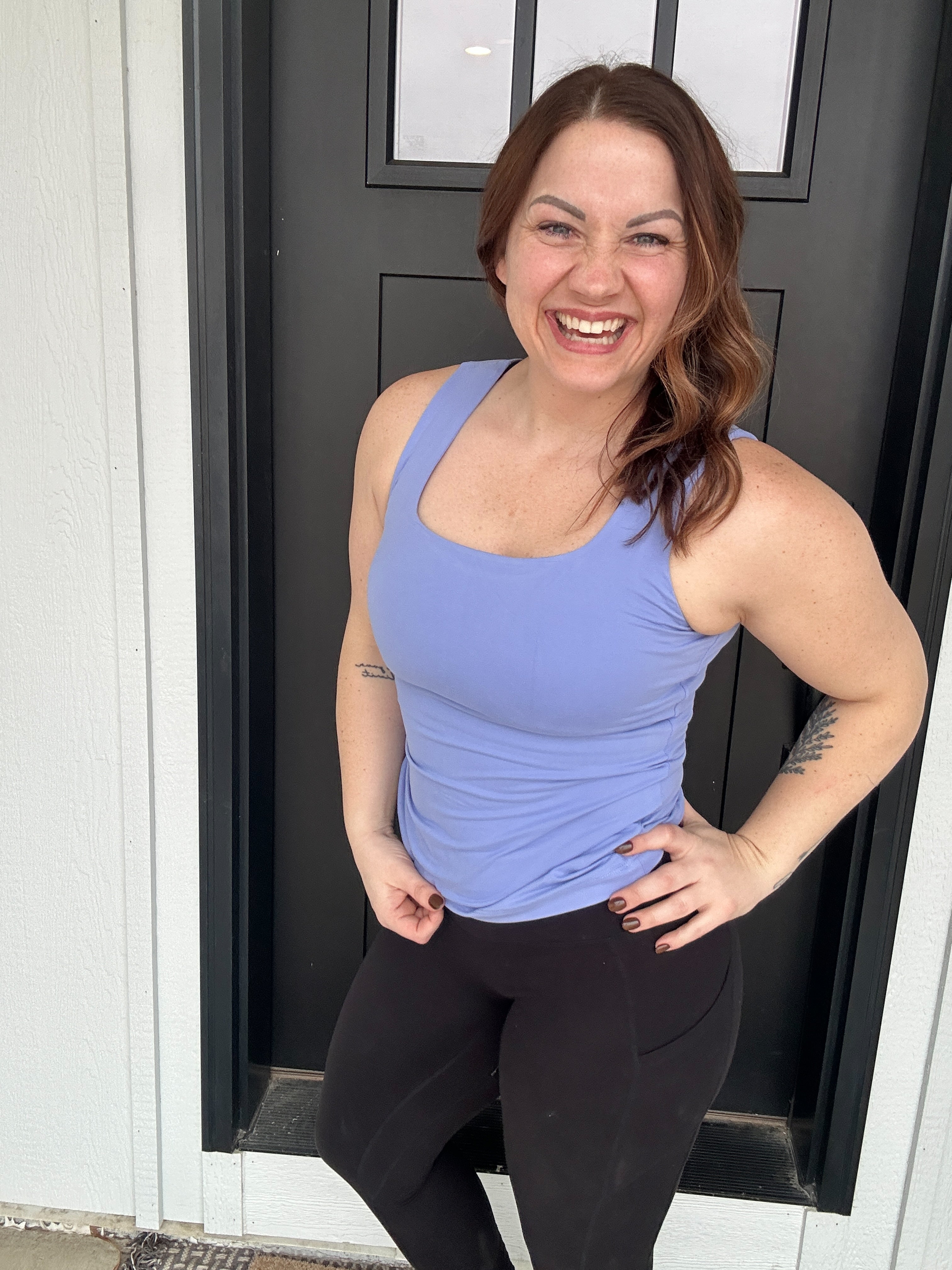 BUTTER FABRIC SQUARE NECKLINE SLEEVELESS TANK TOP