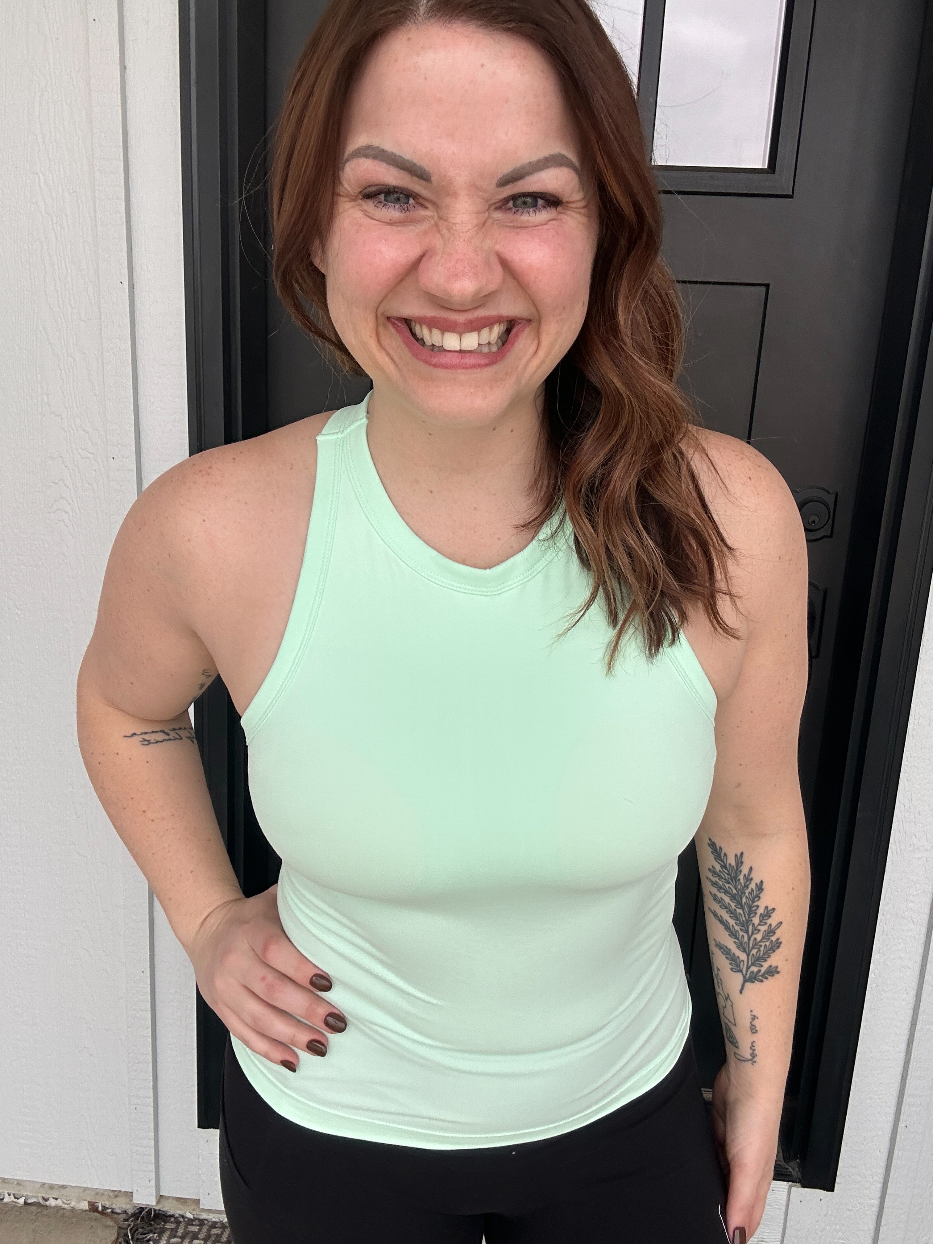 BUTTER SLEEVELESS RACER BACK TANK TOP