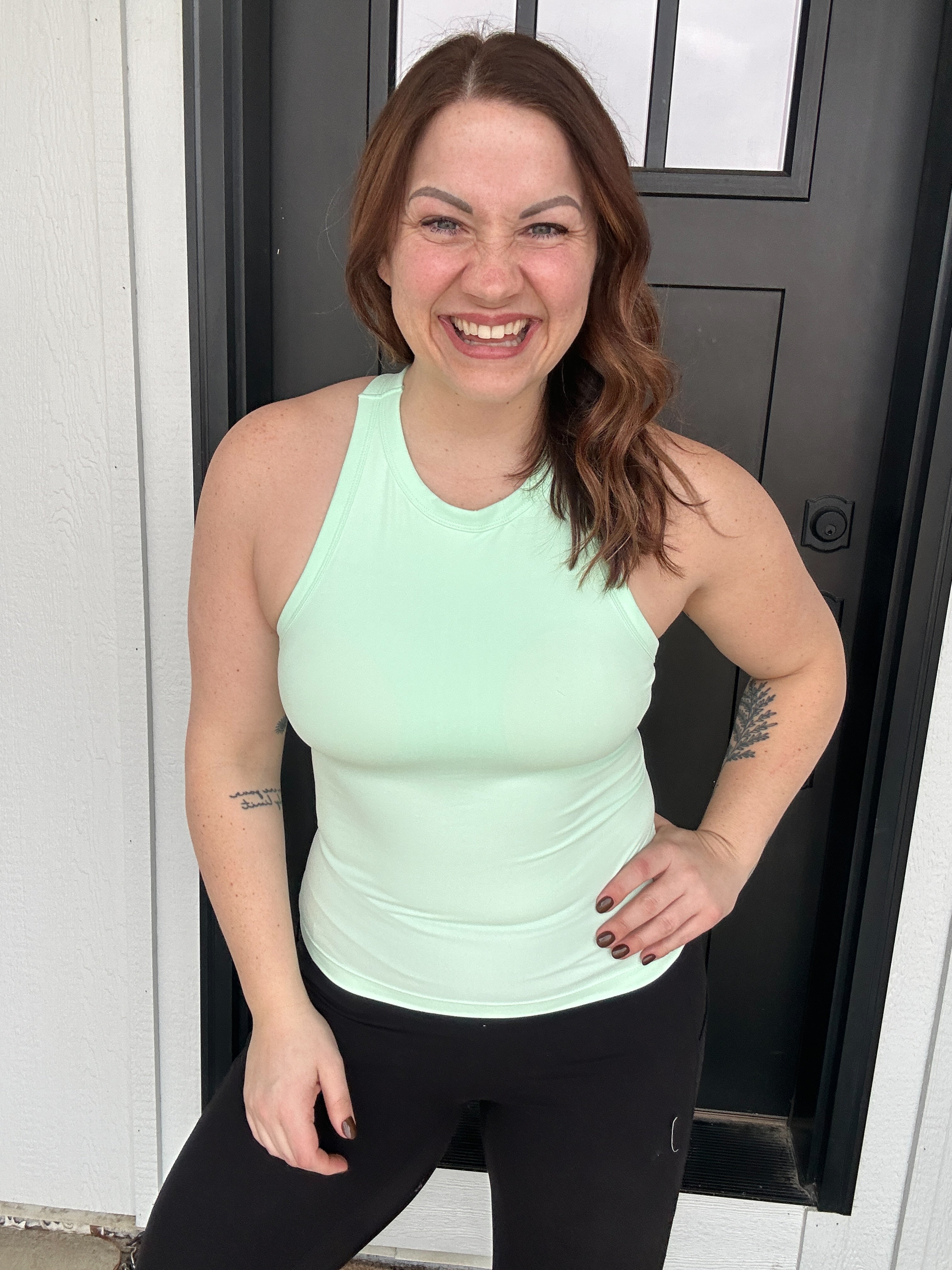 BUTTER SLEEVELESS RACER BACK TANK TOP