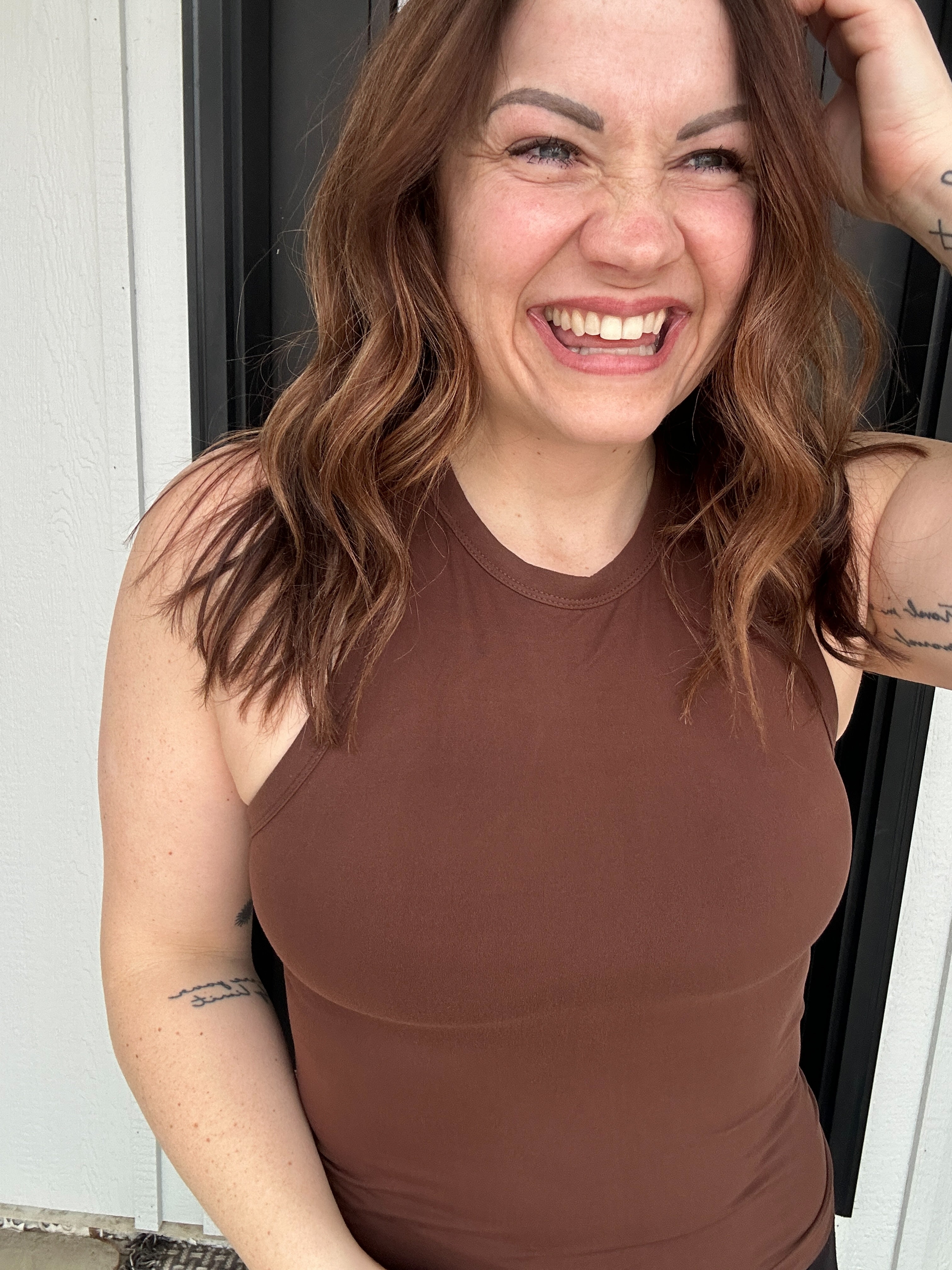 BUTTER SLEEVELESS RACER BACK TANK TOP