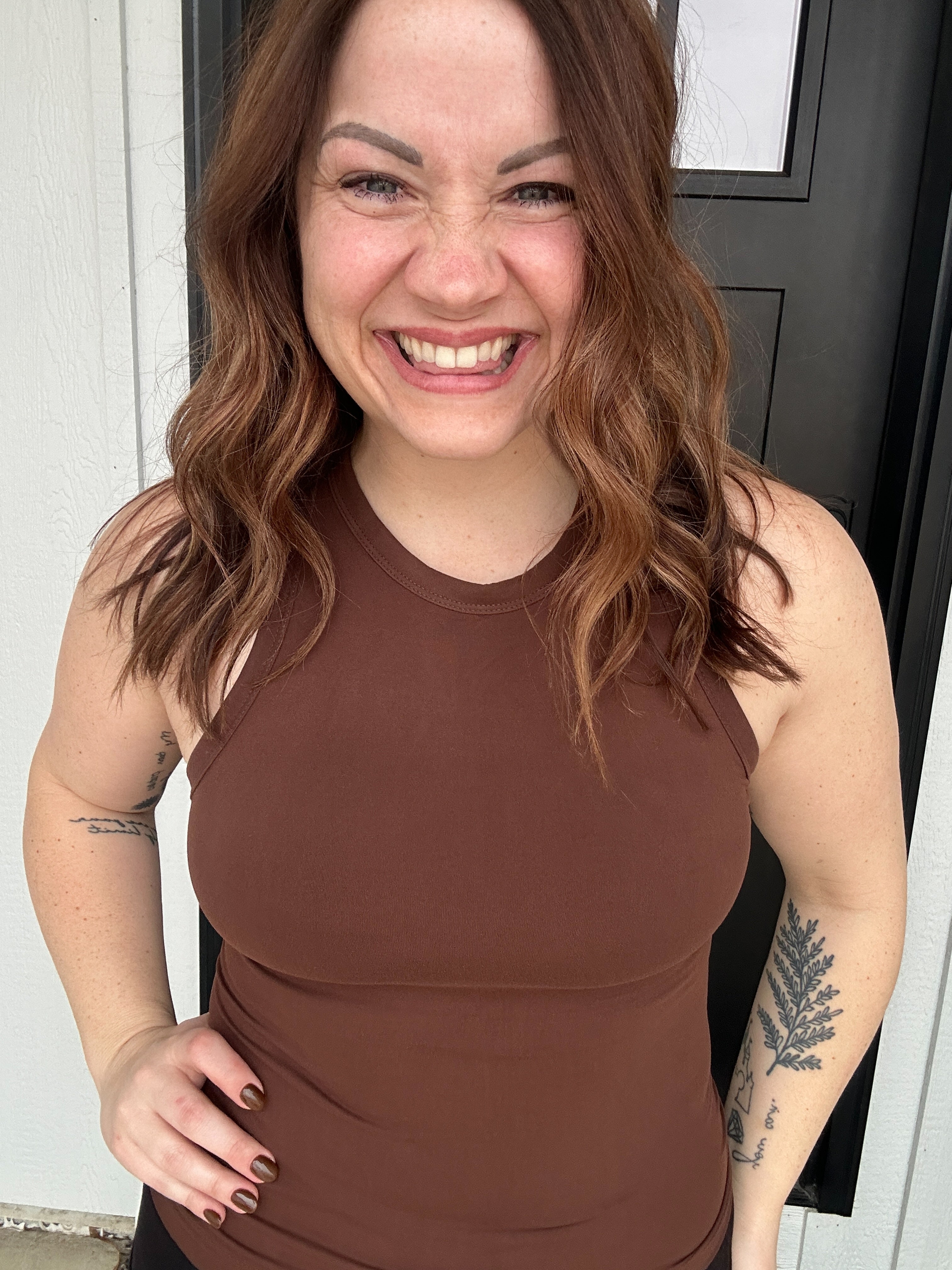 BUTTER SLEEVELESS RACER BACK TANK TOP