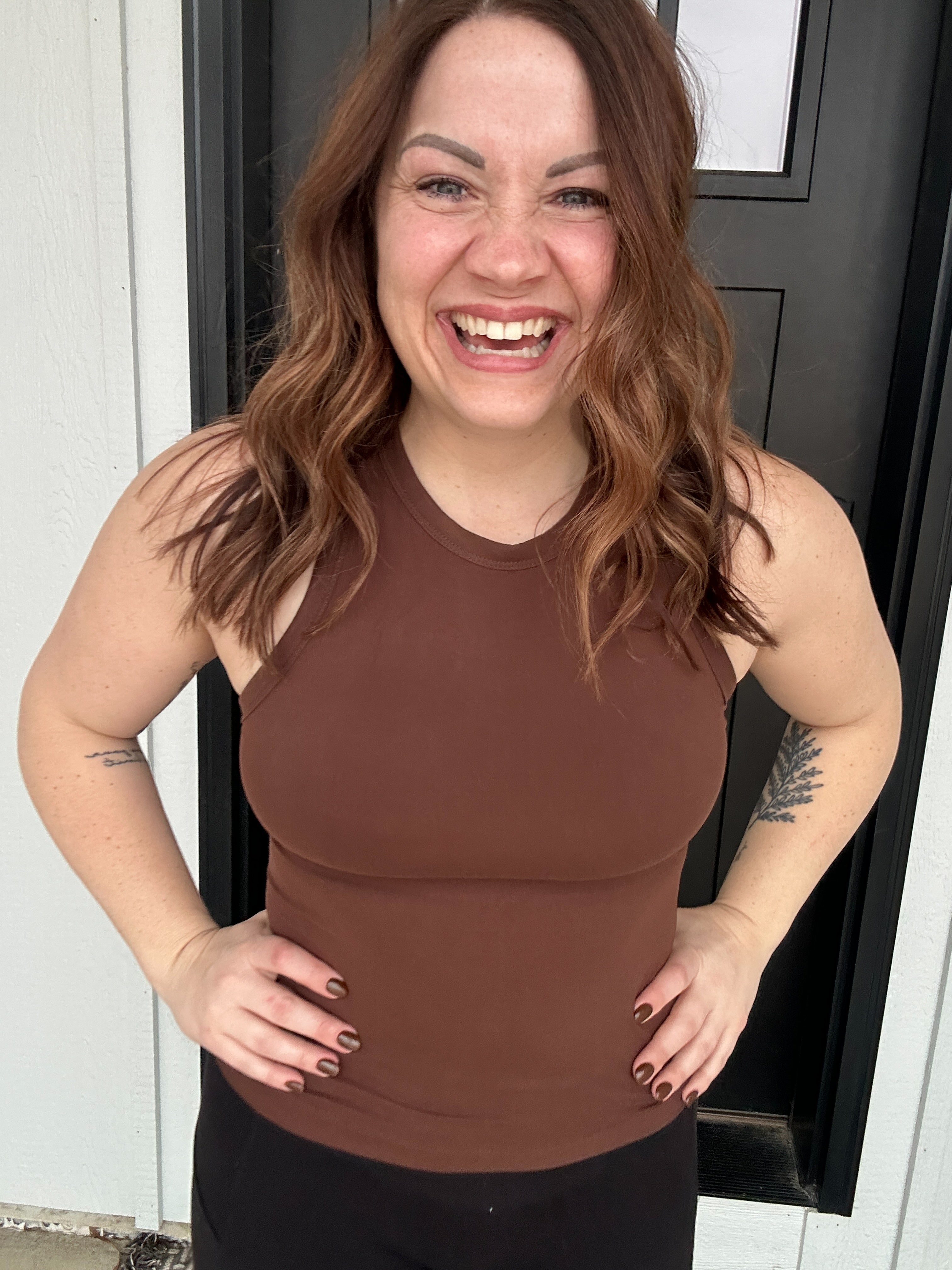 BUTTER SLEEVELESS RACER BACK TANK TOP