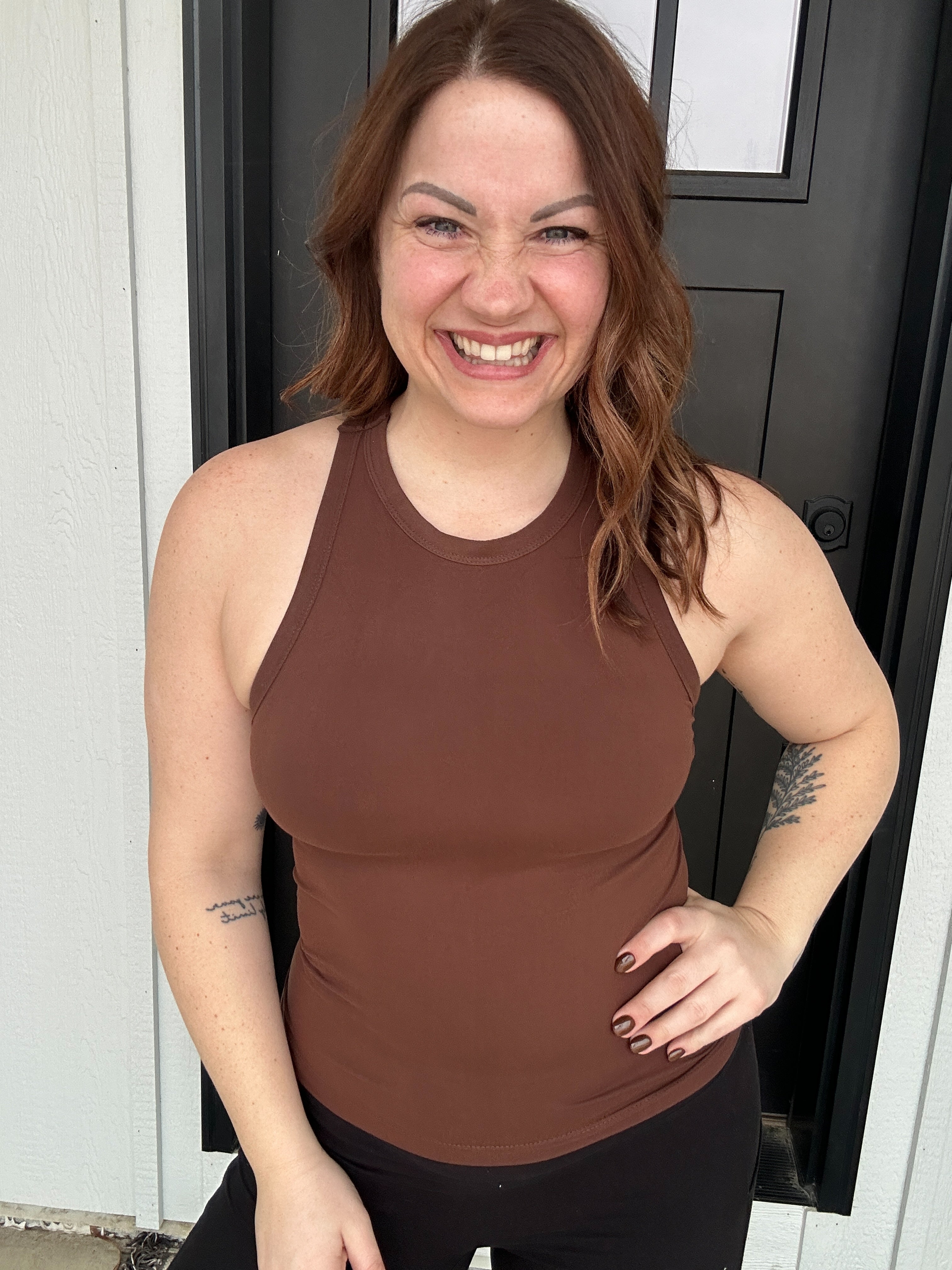 BUTTER SLEEVELESS RACER BACK TANK TOP