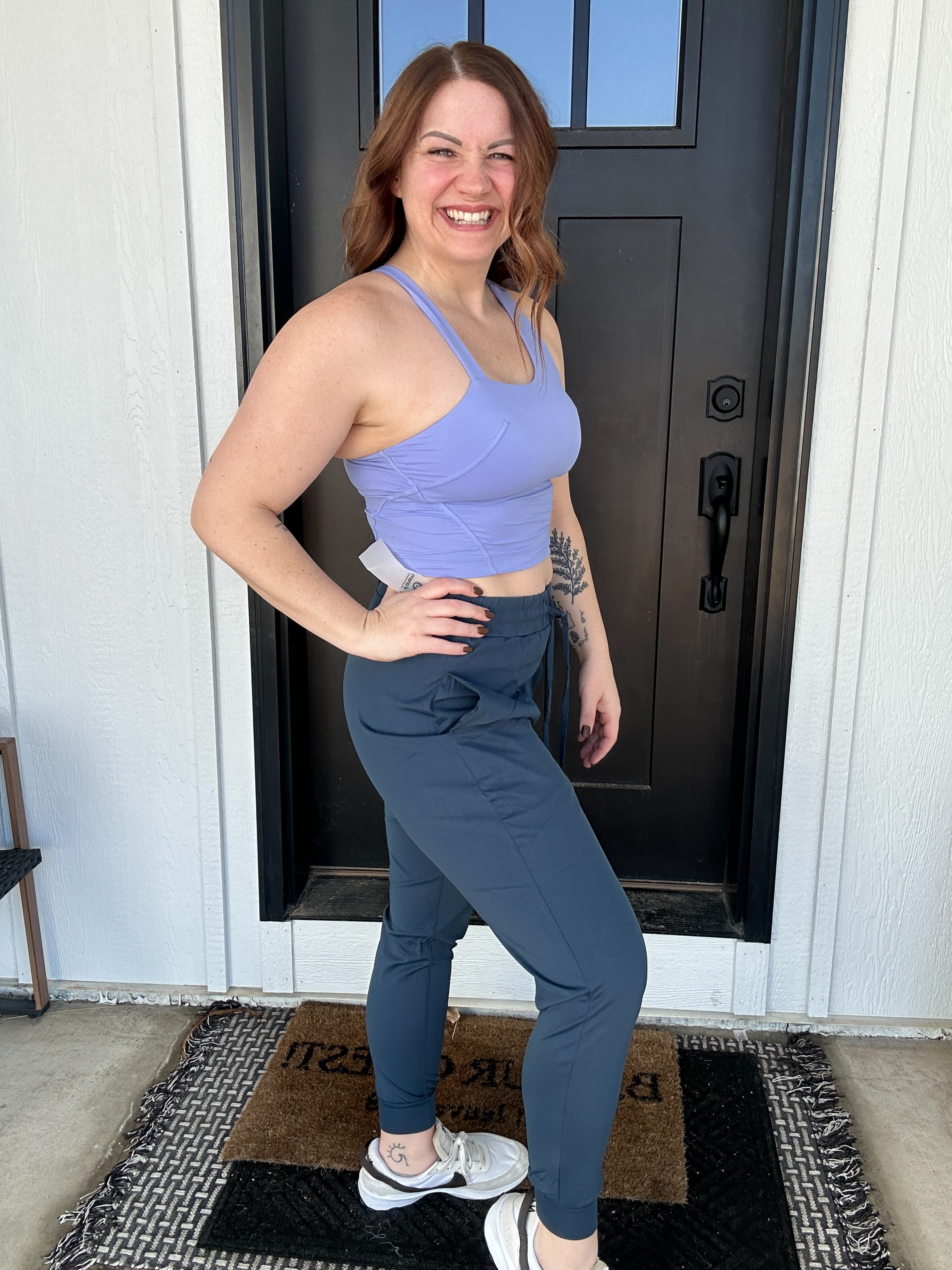 Solid Pleated Front Jogger