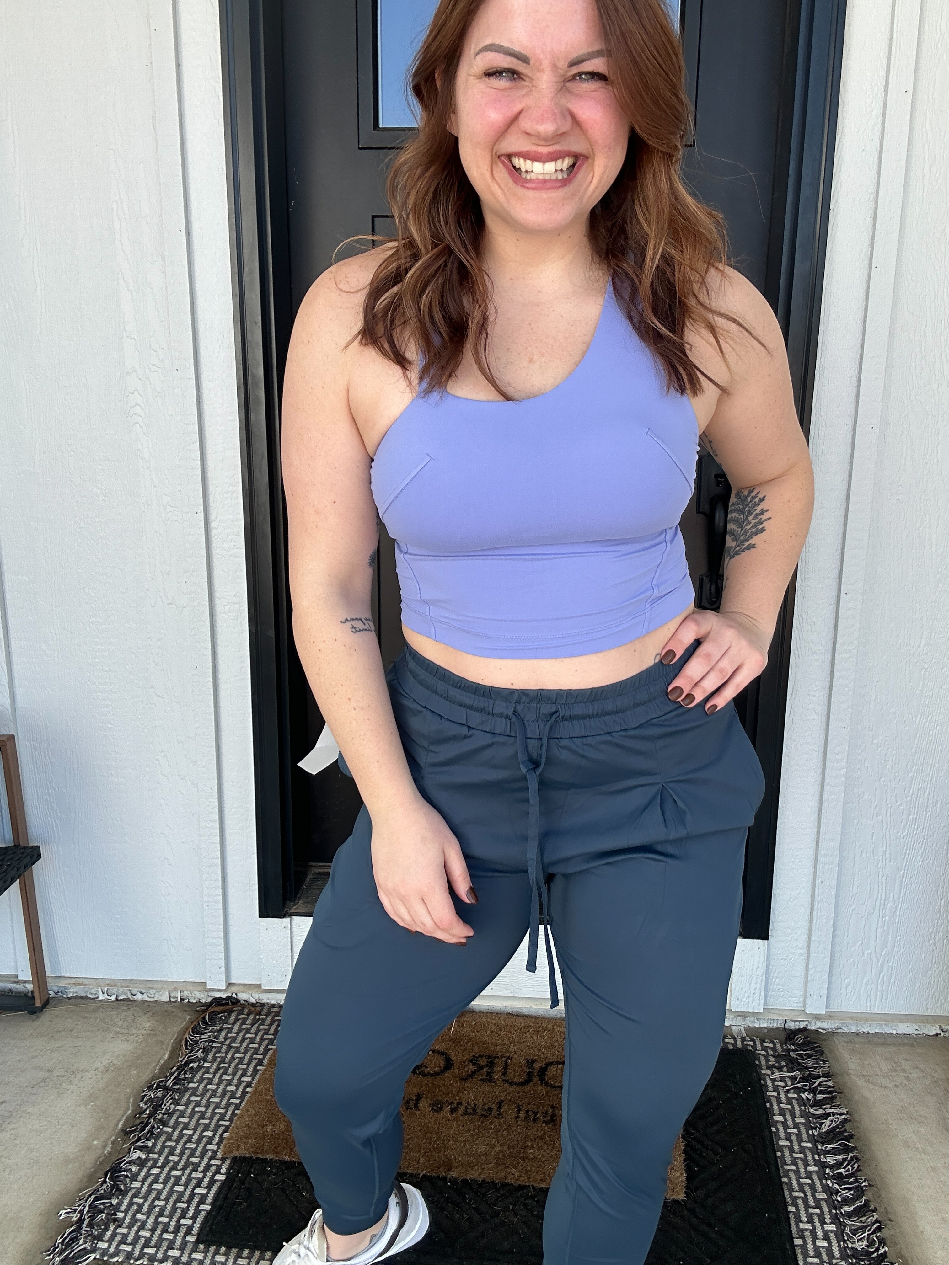 Solid Pleated Front Jogger