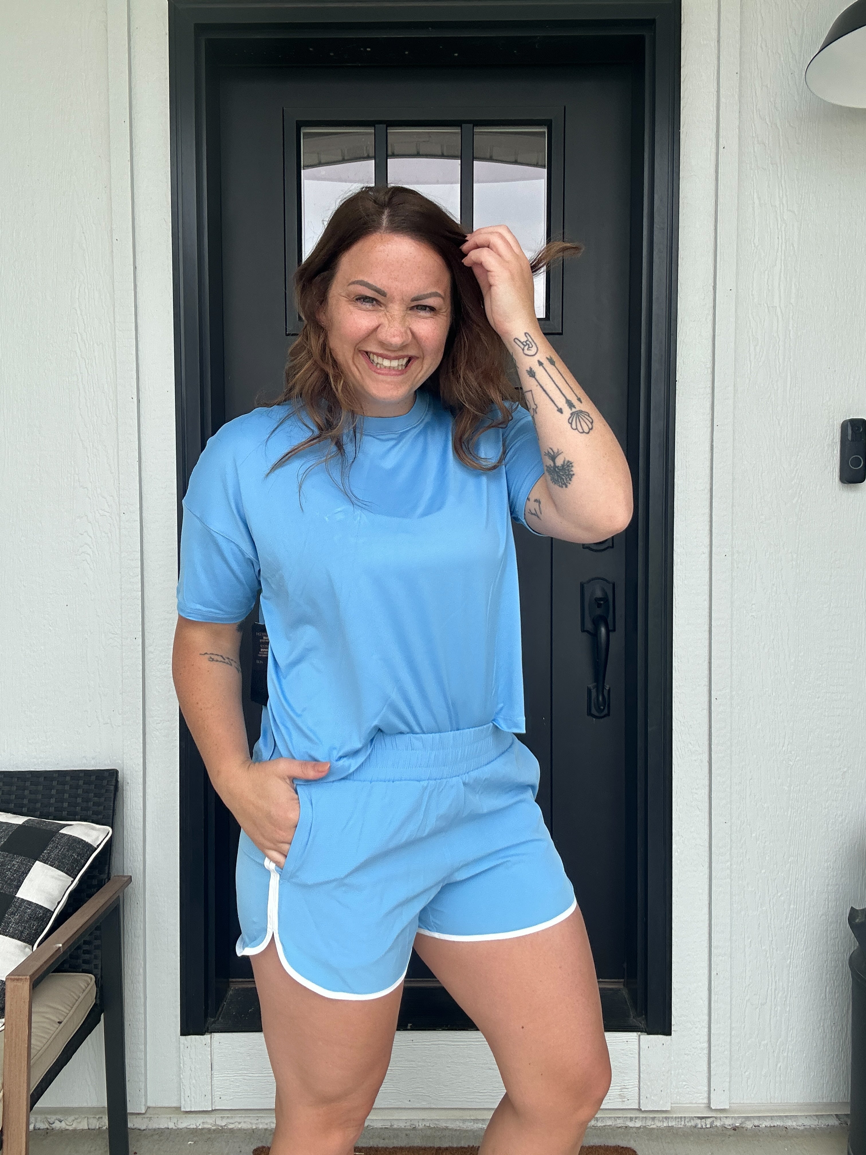 Women's Super Soft Boxy Tee and Running Short Set