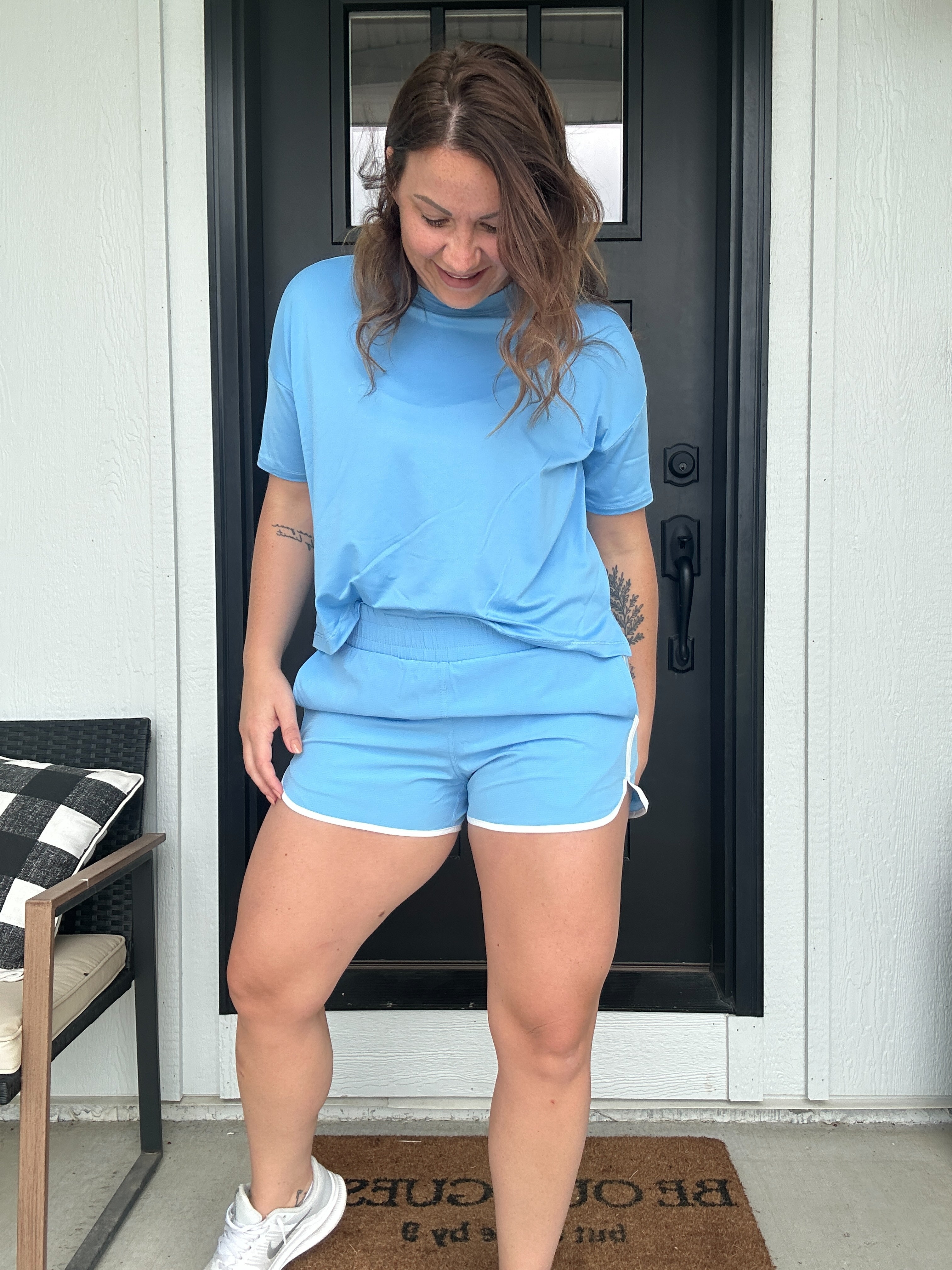 Women's Super Soft Boxy Tee and Running Short Set