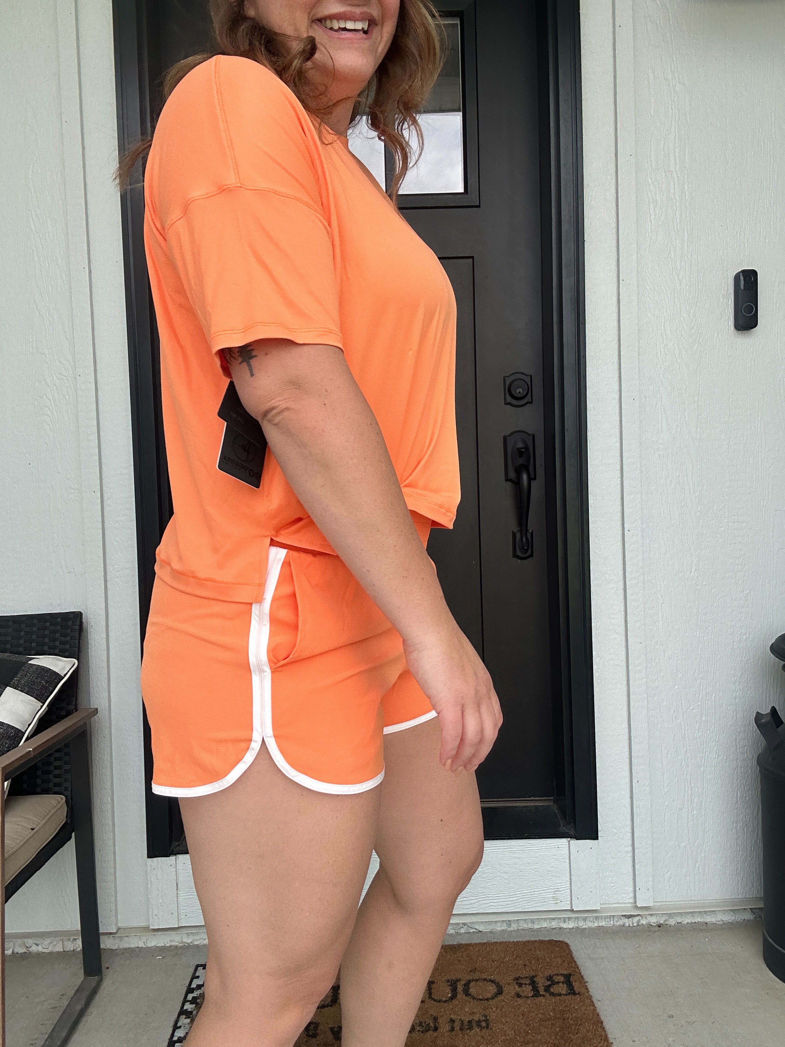 Women's Super Soft Boxy Tee and Running Short Set