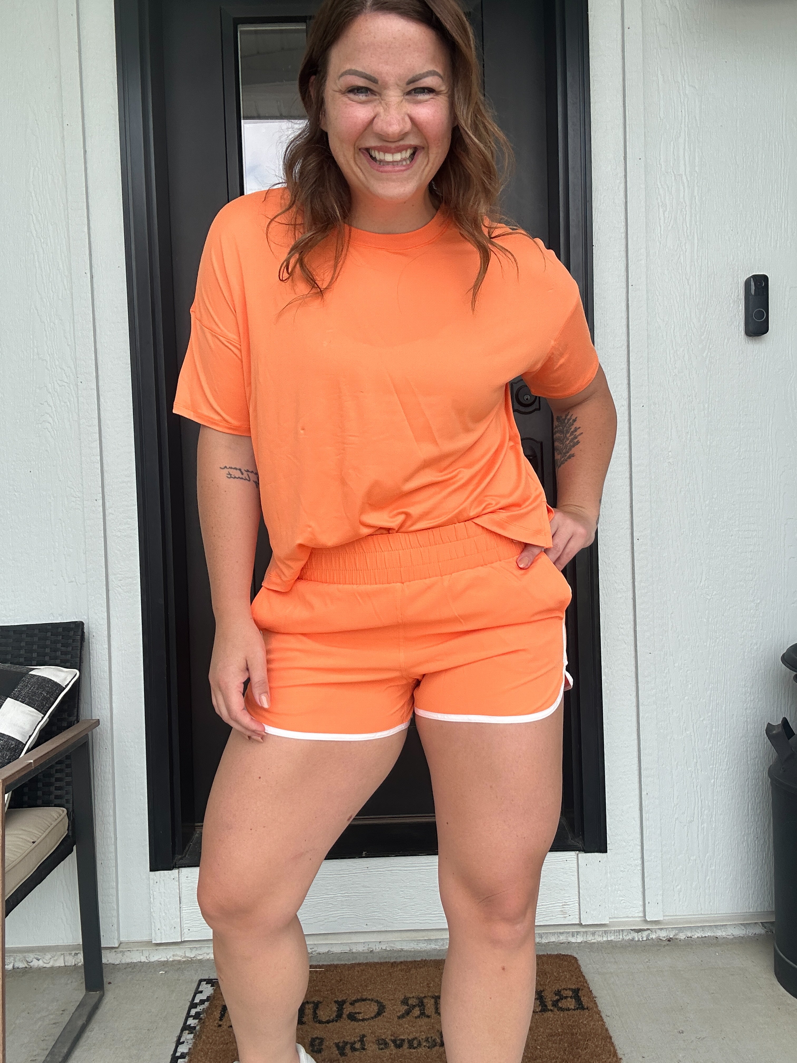 Women's Super Soft Boxy Tee and Running Short Set