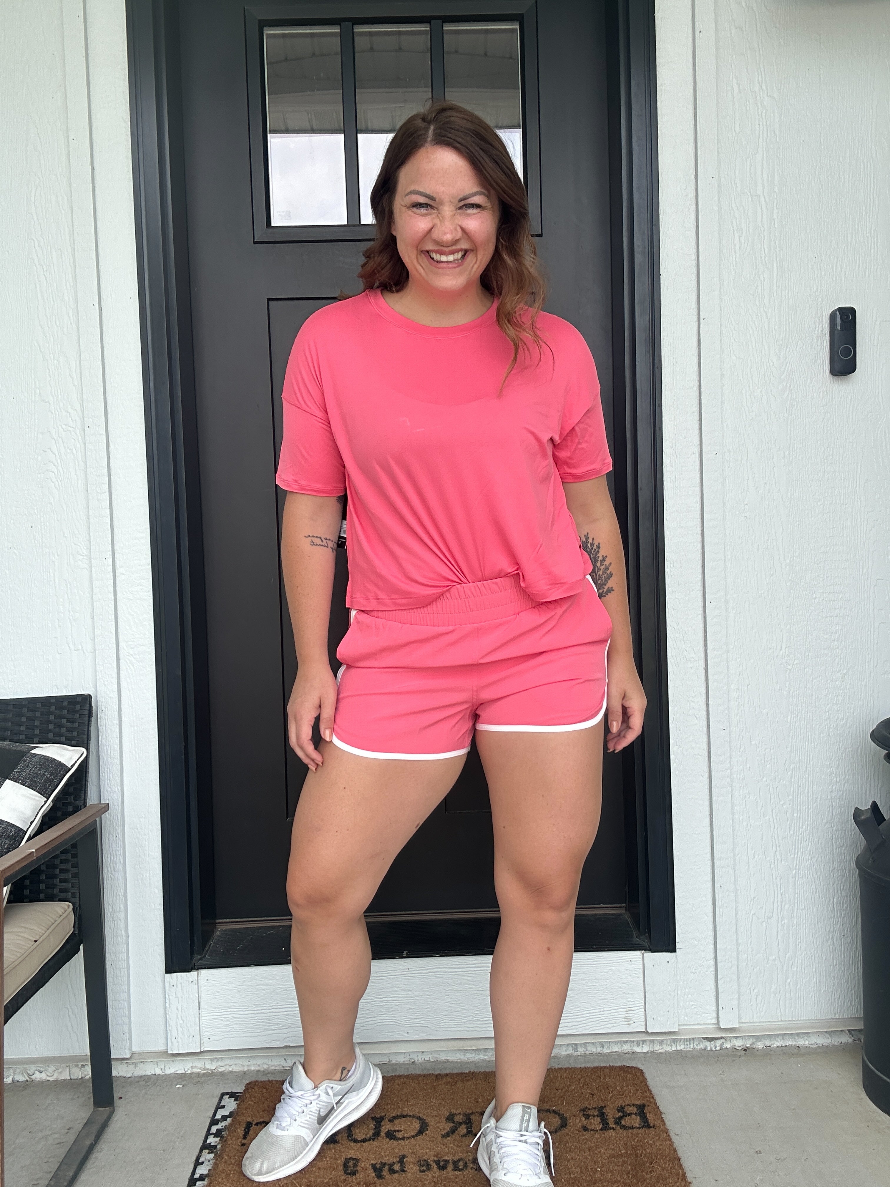 Women's Super Soft Boxy Tee and Running Short Set