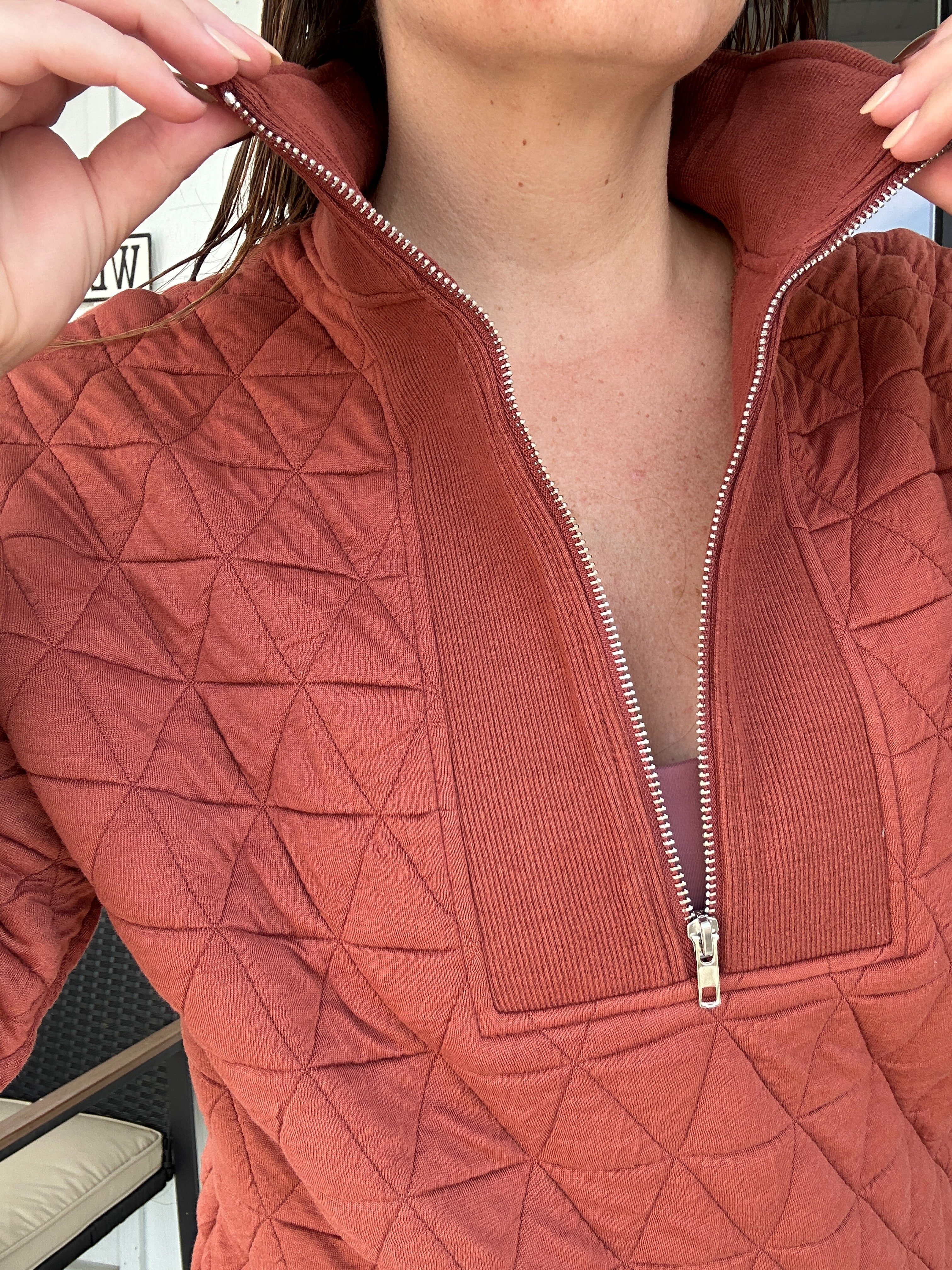 Fashion Pullover Sweatshirt in Textured Fabric