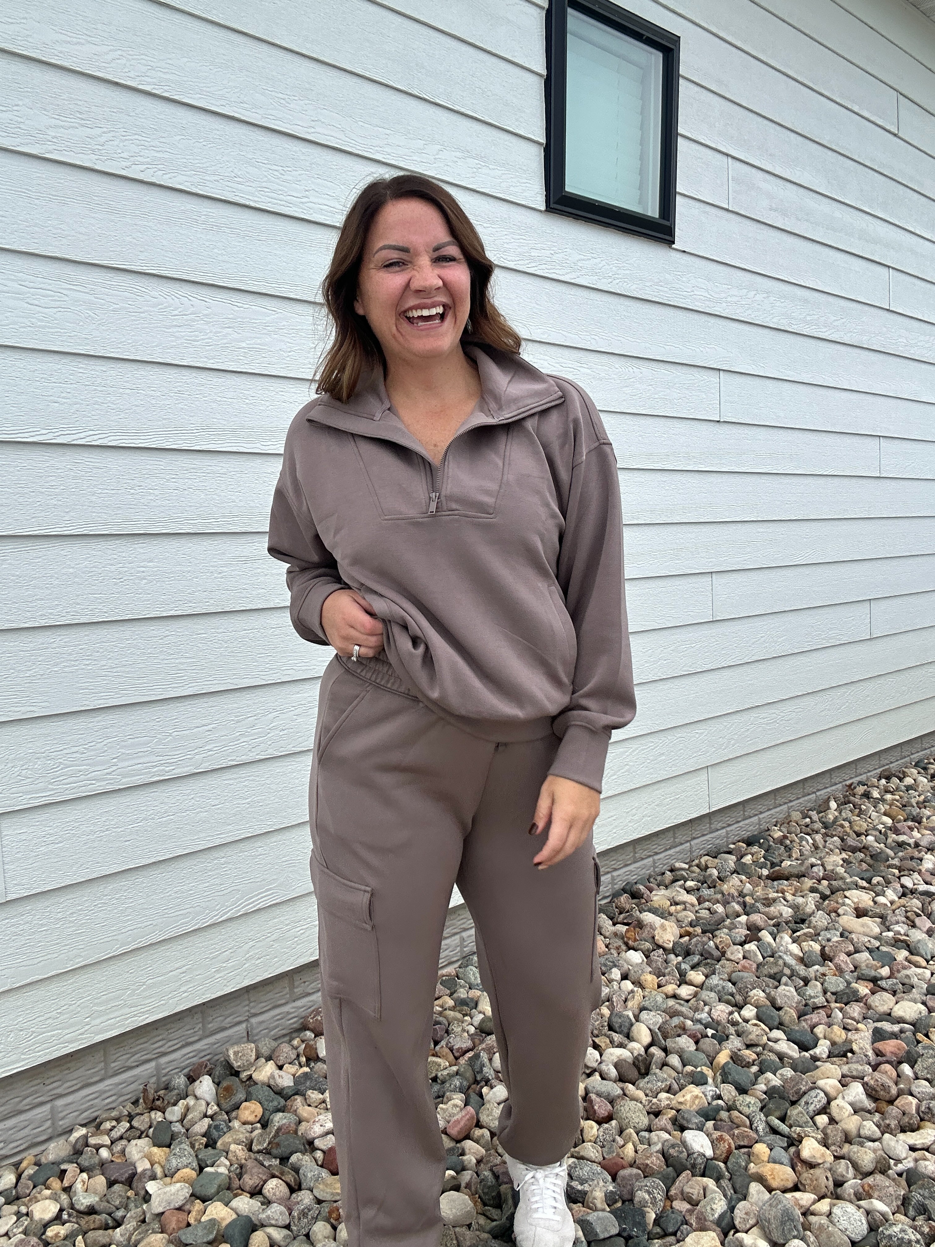 MODAL SCUBA QUARTER ZIP FUNNEL NECK PULLOVER