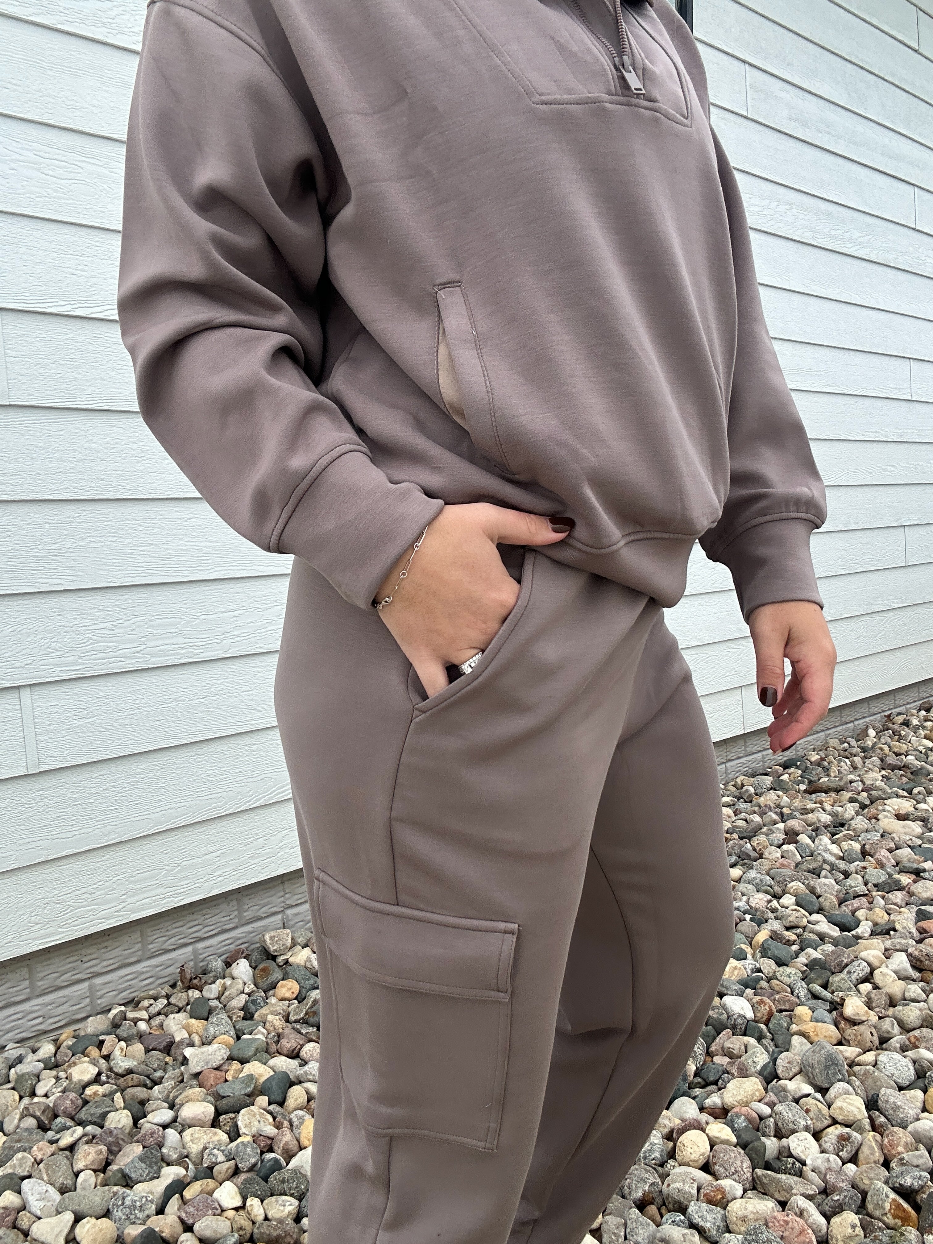 MODAL SCUBA QUARTER ZIP FUNNEL NECK PULLOVER