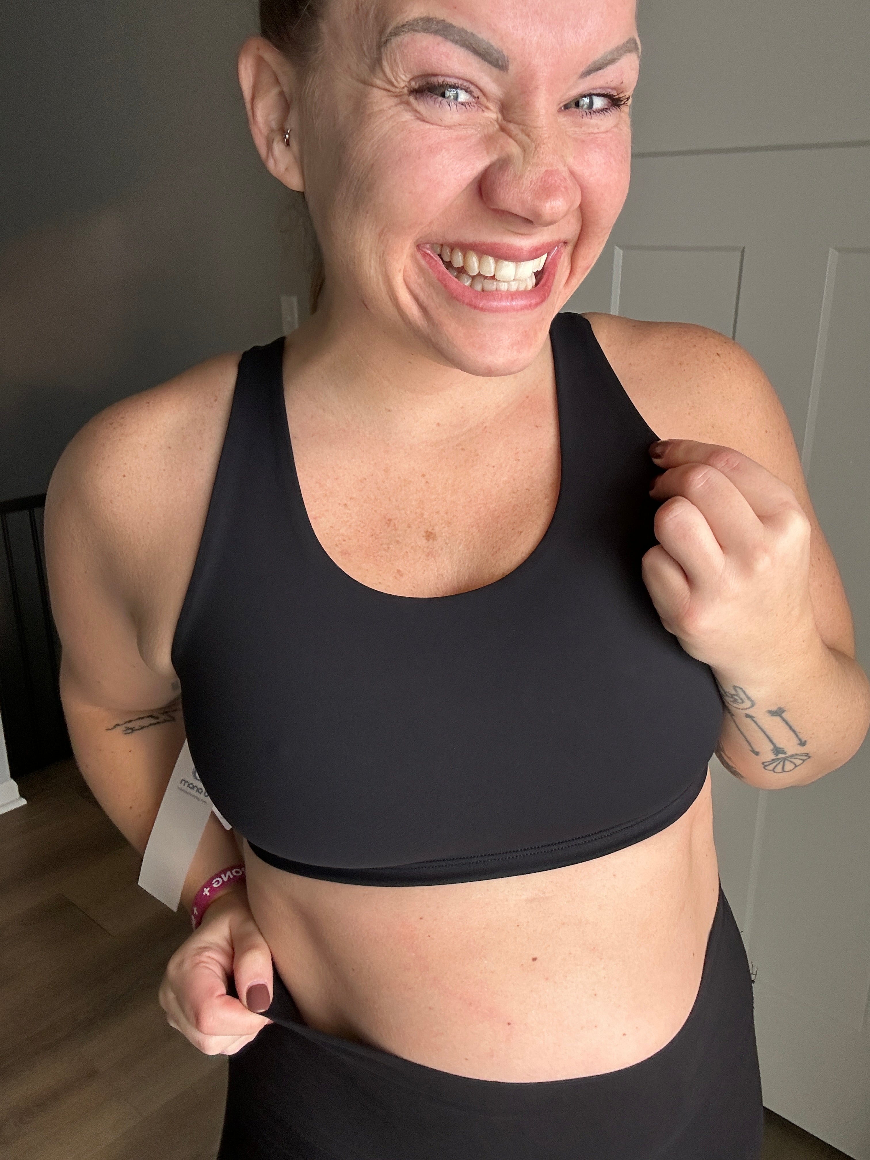 BRONZE - TACTEL-Lycra High-Impact Sports Bra