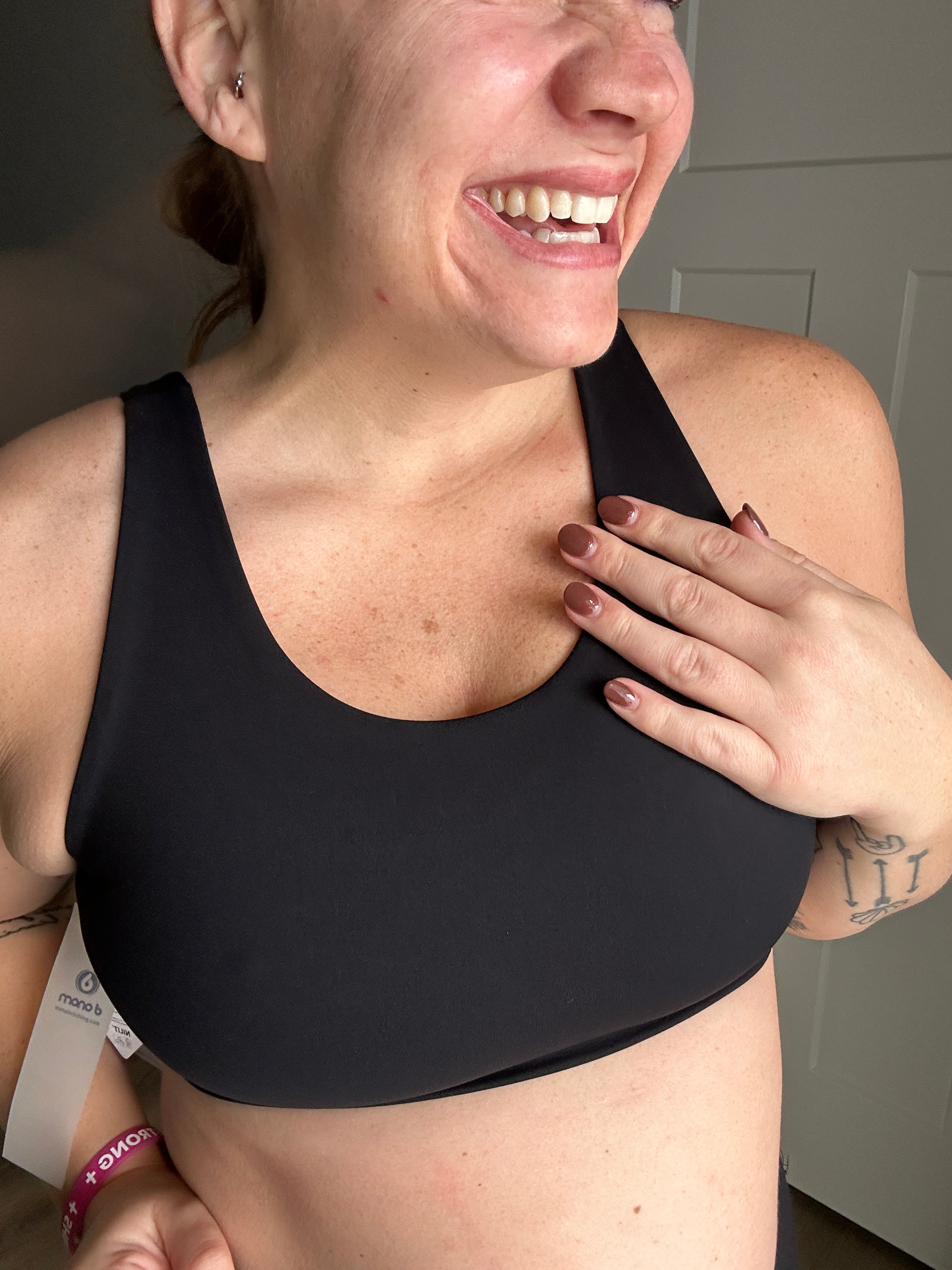 BRONZE - TACTEL-Lycra High-Impact Sports Bra