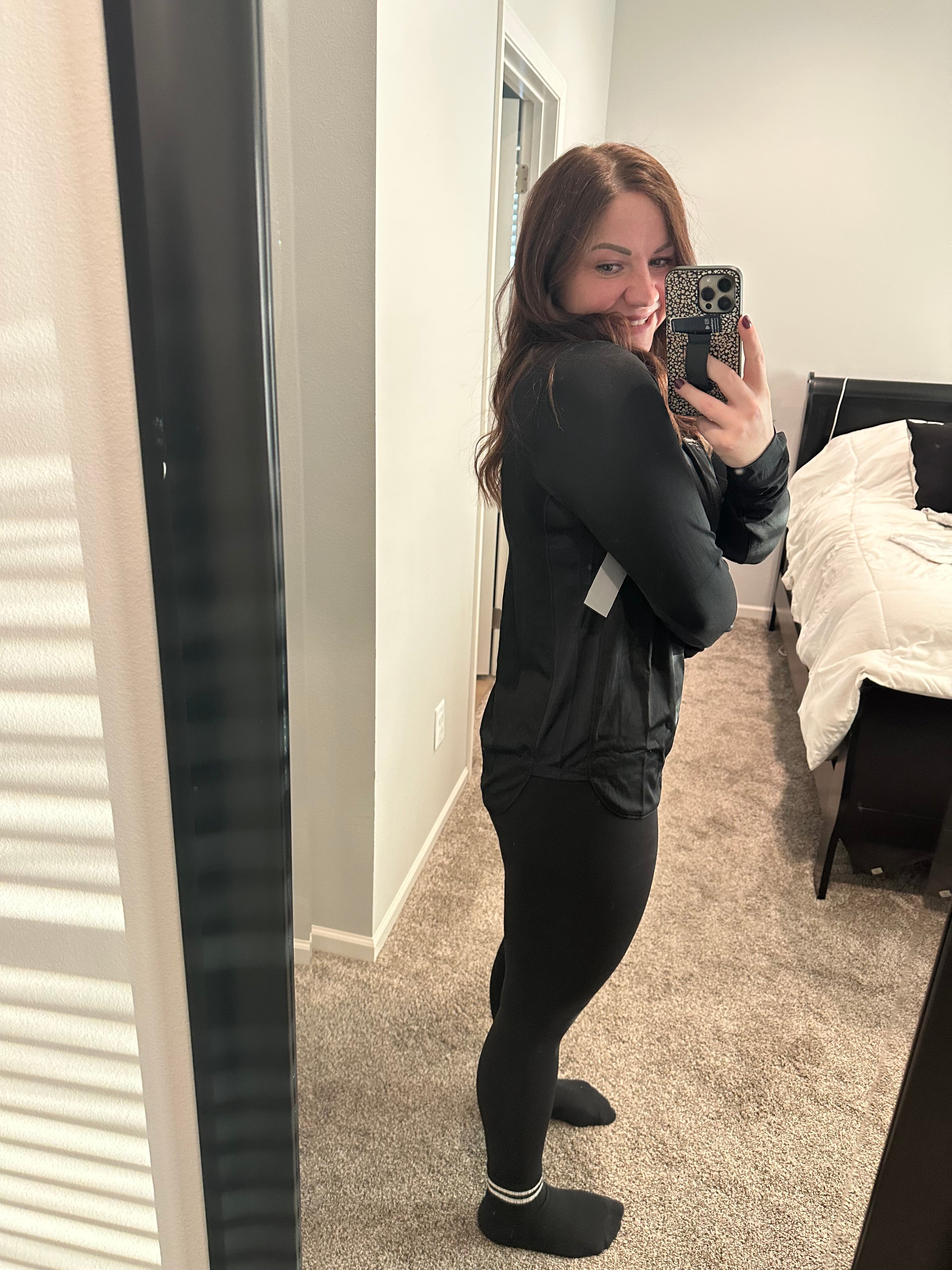 Active Top with Breathable Panels and Thumb Holes