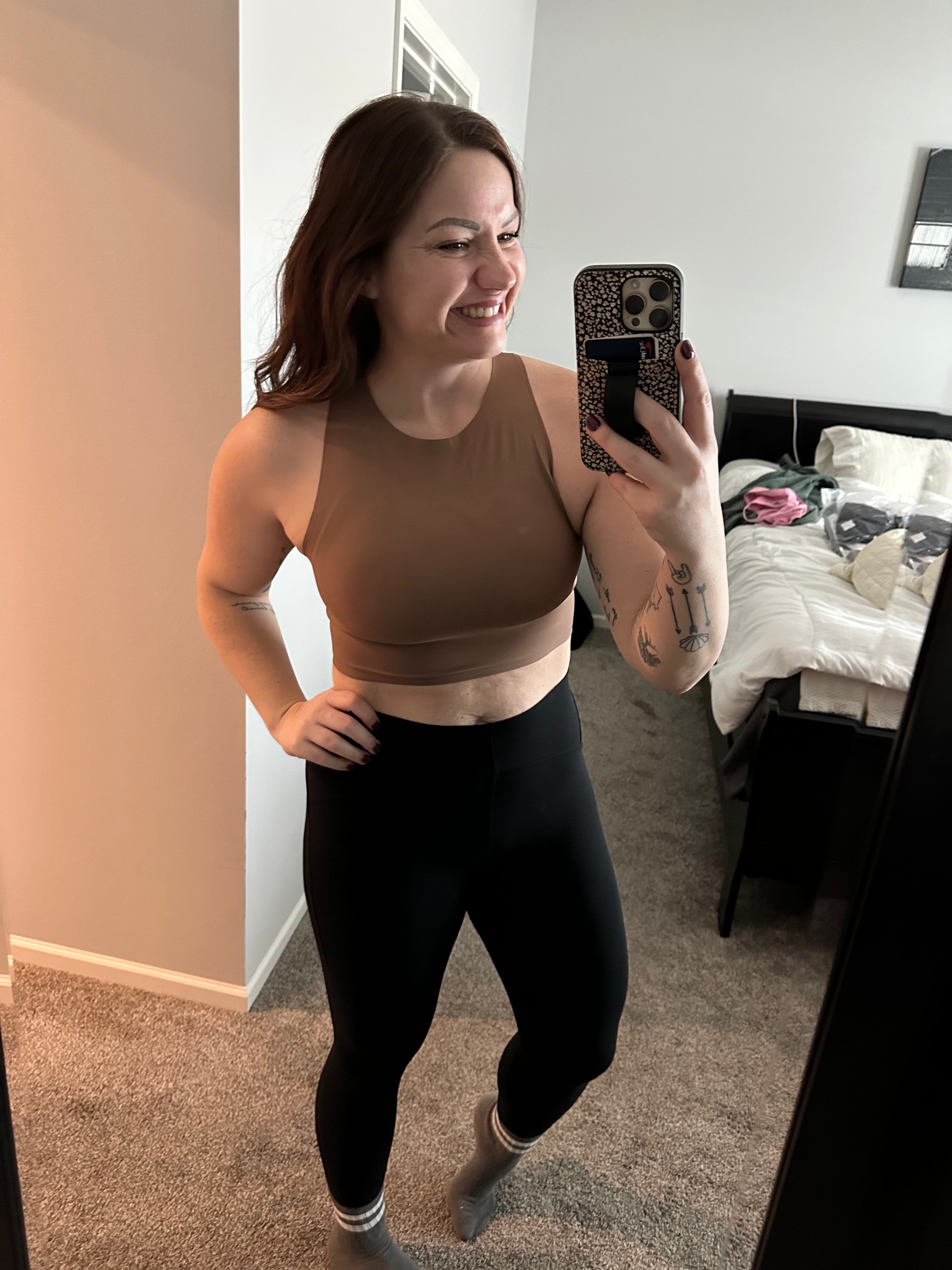 Solid Color Back Buckle High Support Fitness Sports Bra