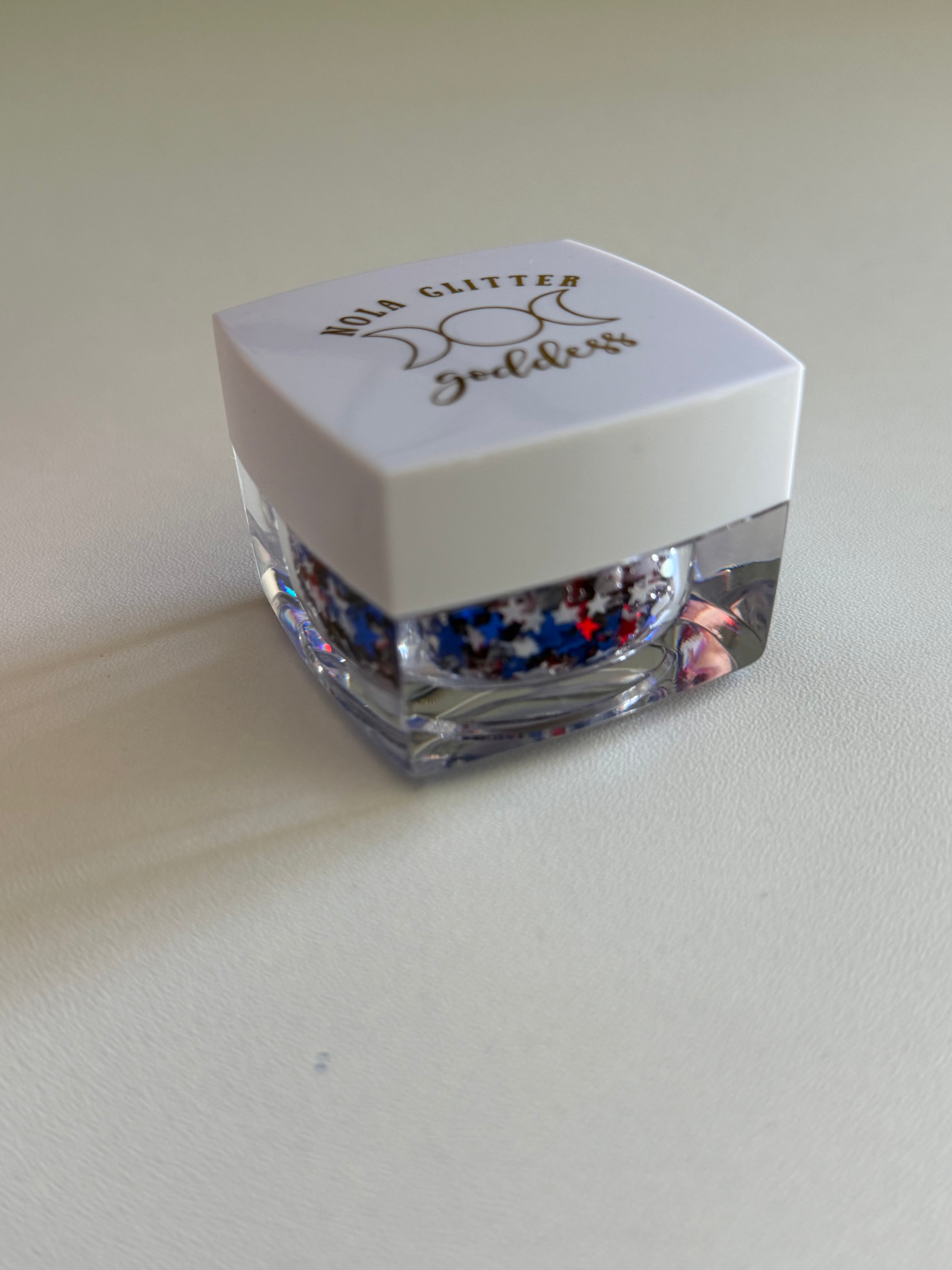 4th of July America USA Star Fourth Face and Body Glitter