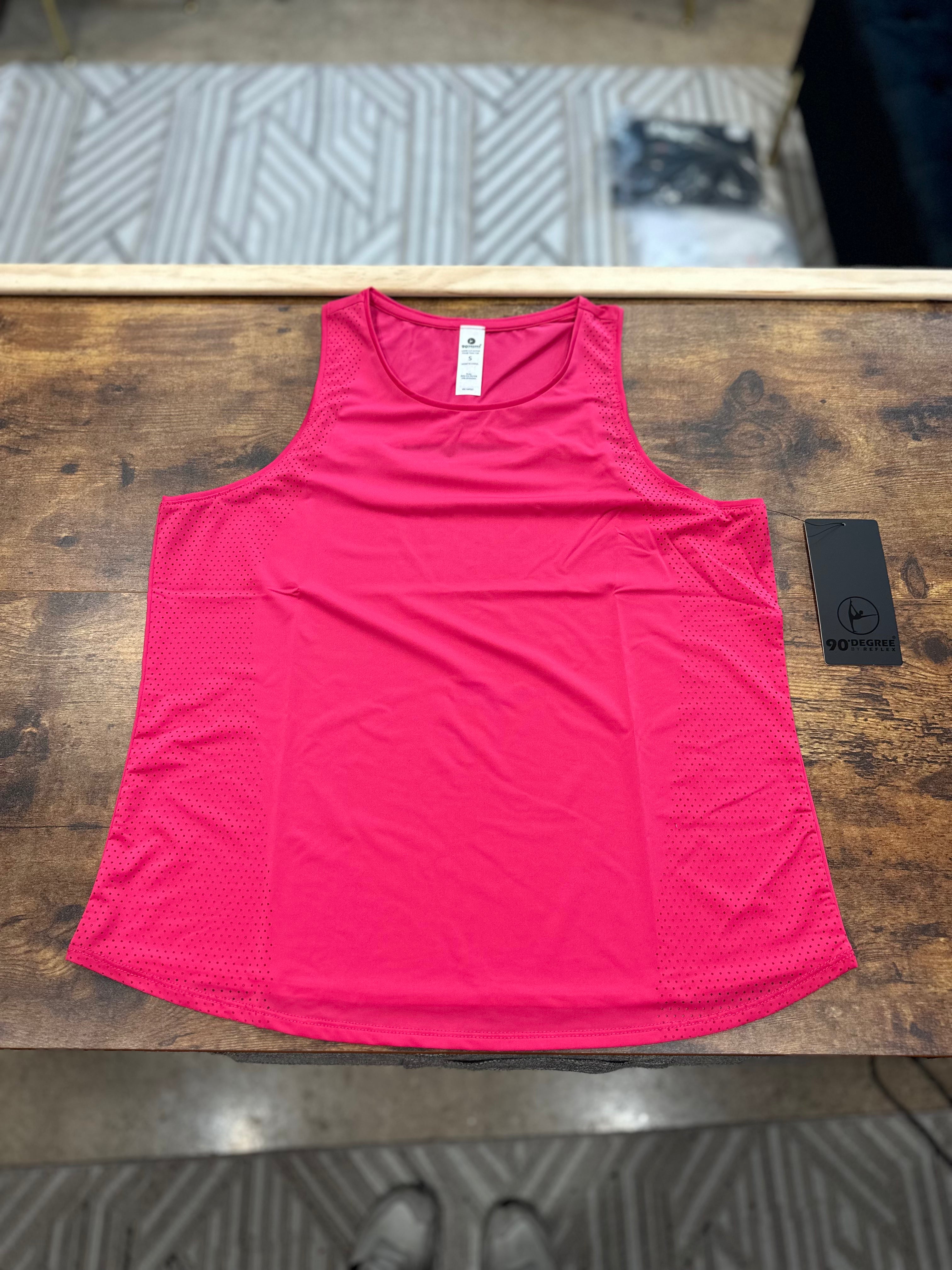 Women's Laser Cut Active Tank Top with Cutout Back