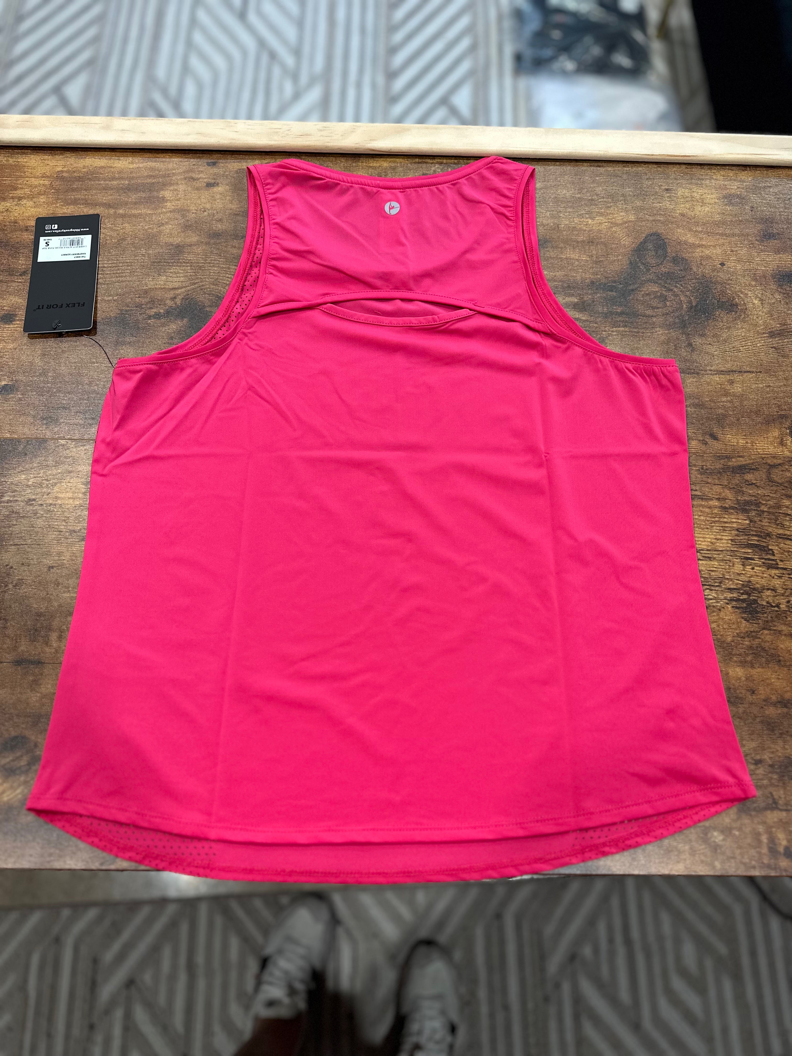 Women's Laser Cut Active Tank Top with Cutout Back