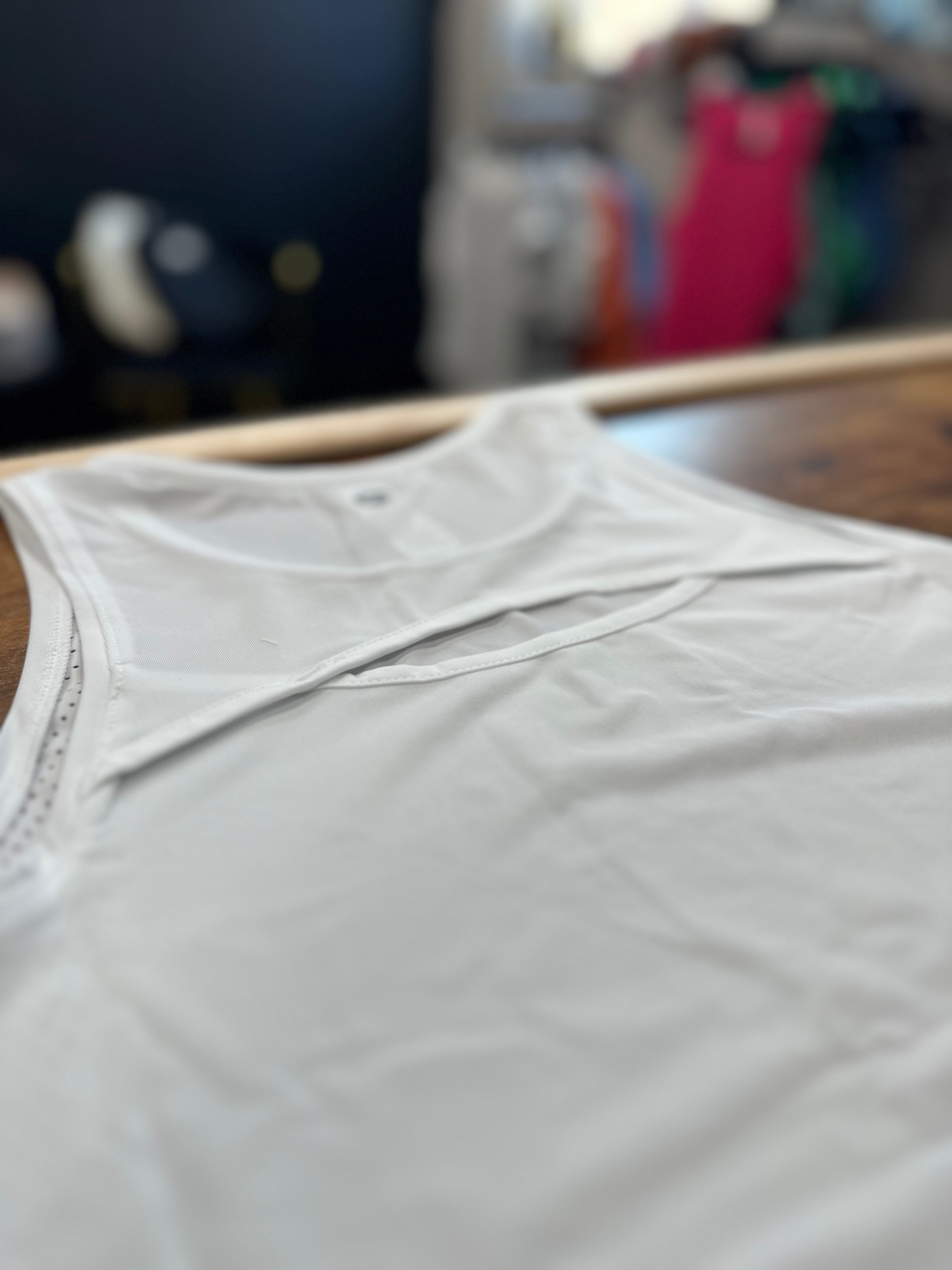 Women's Laser Cut Active Tank Top with Cutout Back