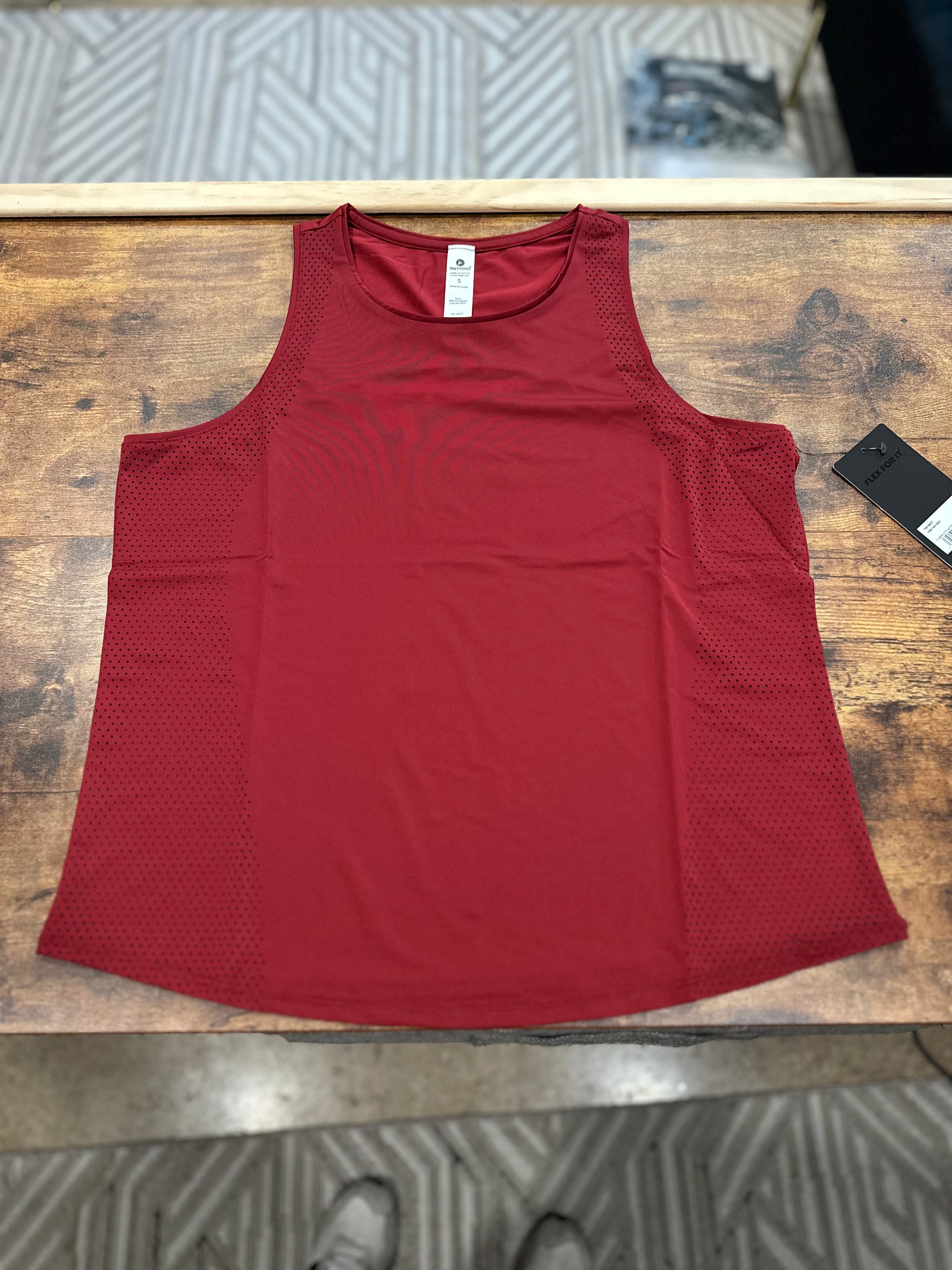 Women's Laser Cut Active Tank Top with Cutout Back