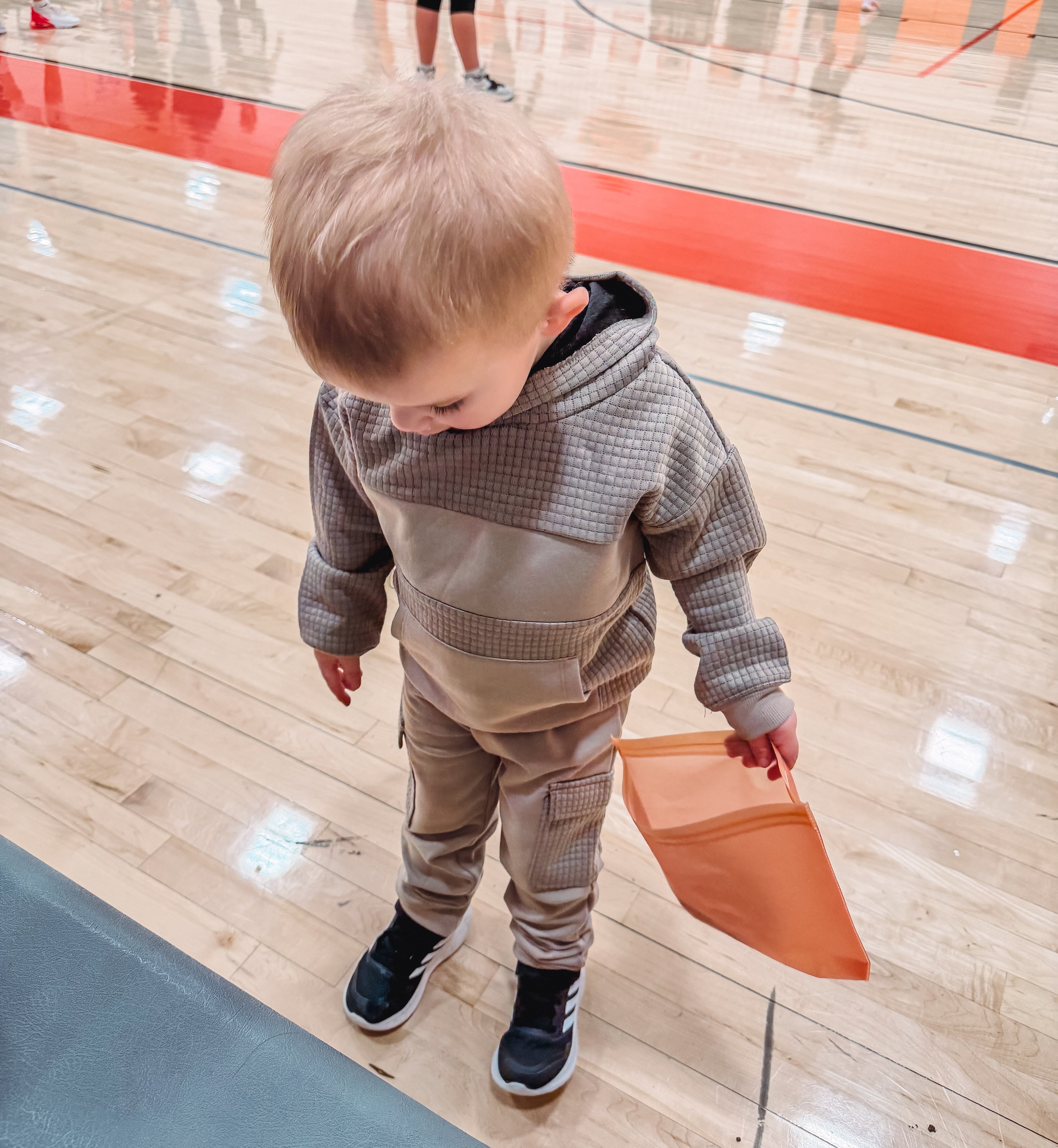 Toddler Boys Fleece Quilting Hoodie and Jogger Set