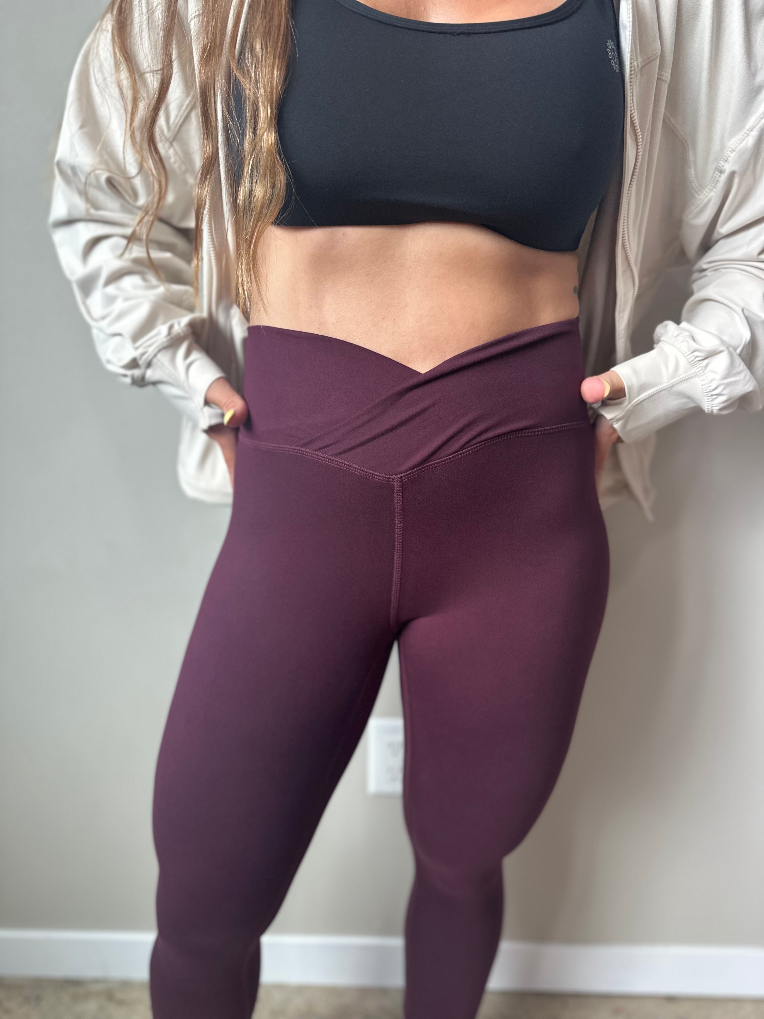 V Shaped Waist Band Buttery Soft Full Length Leggings