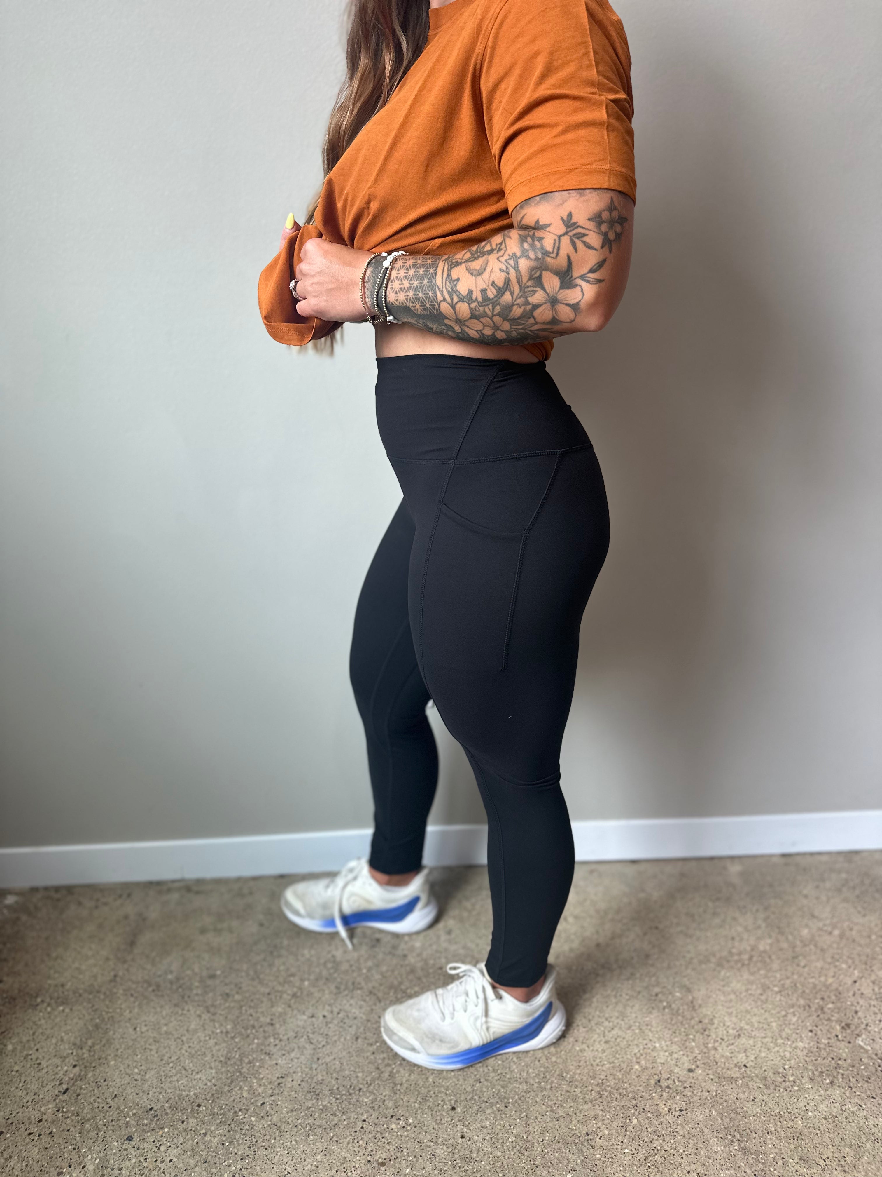 High Waist Yoga Pants With Side Pockets