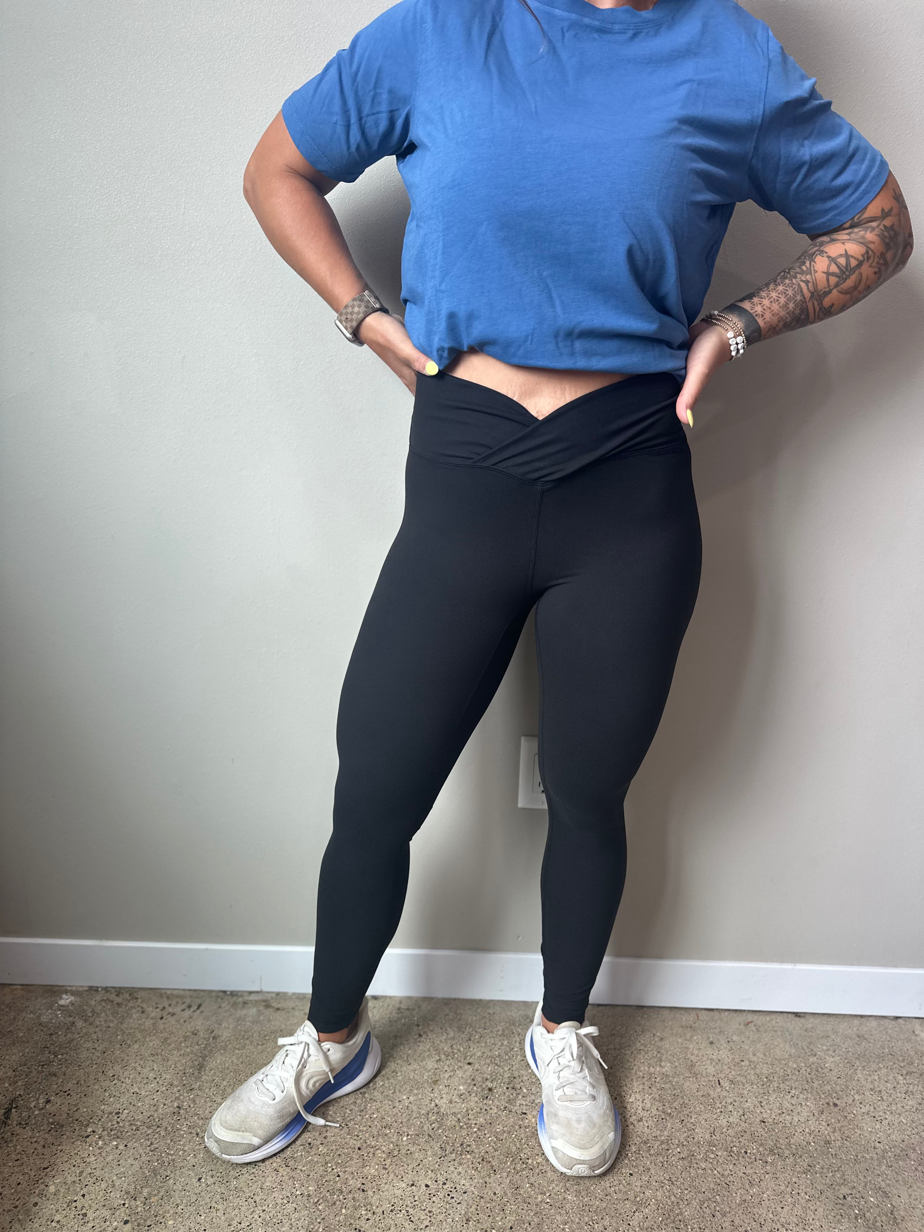 V Shaped Waist Band Buttery Soft Full Length Leggings