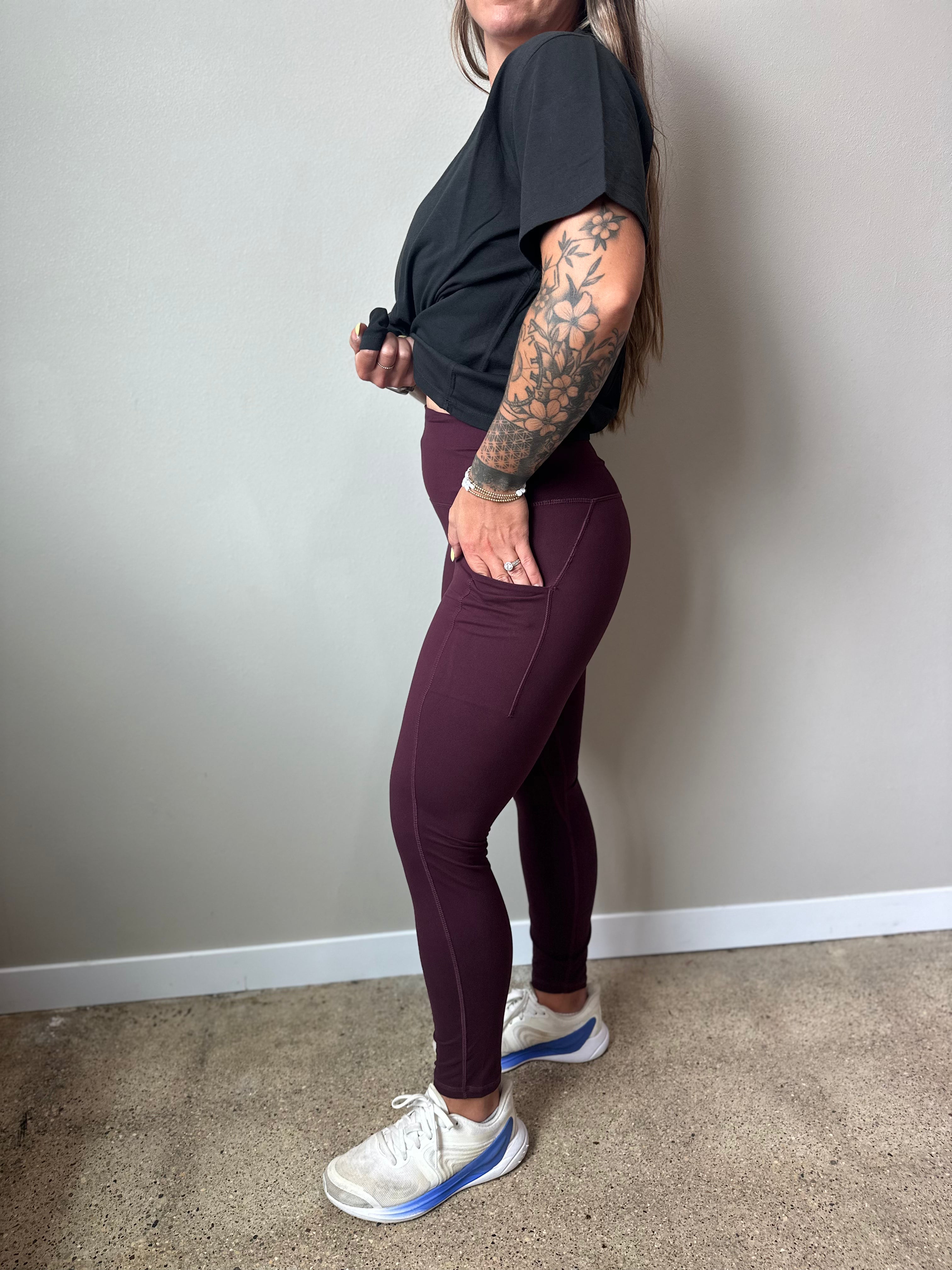 High Waist Yoga Pants With Side Pockets