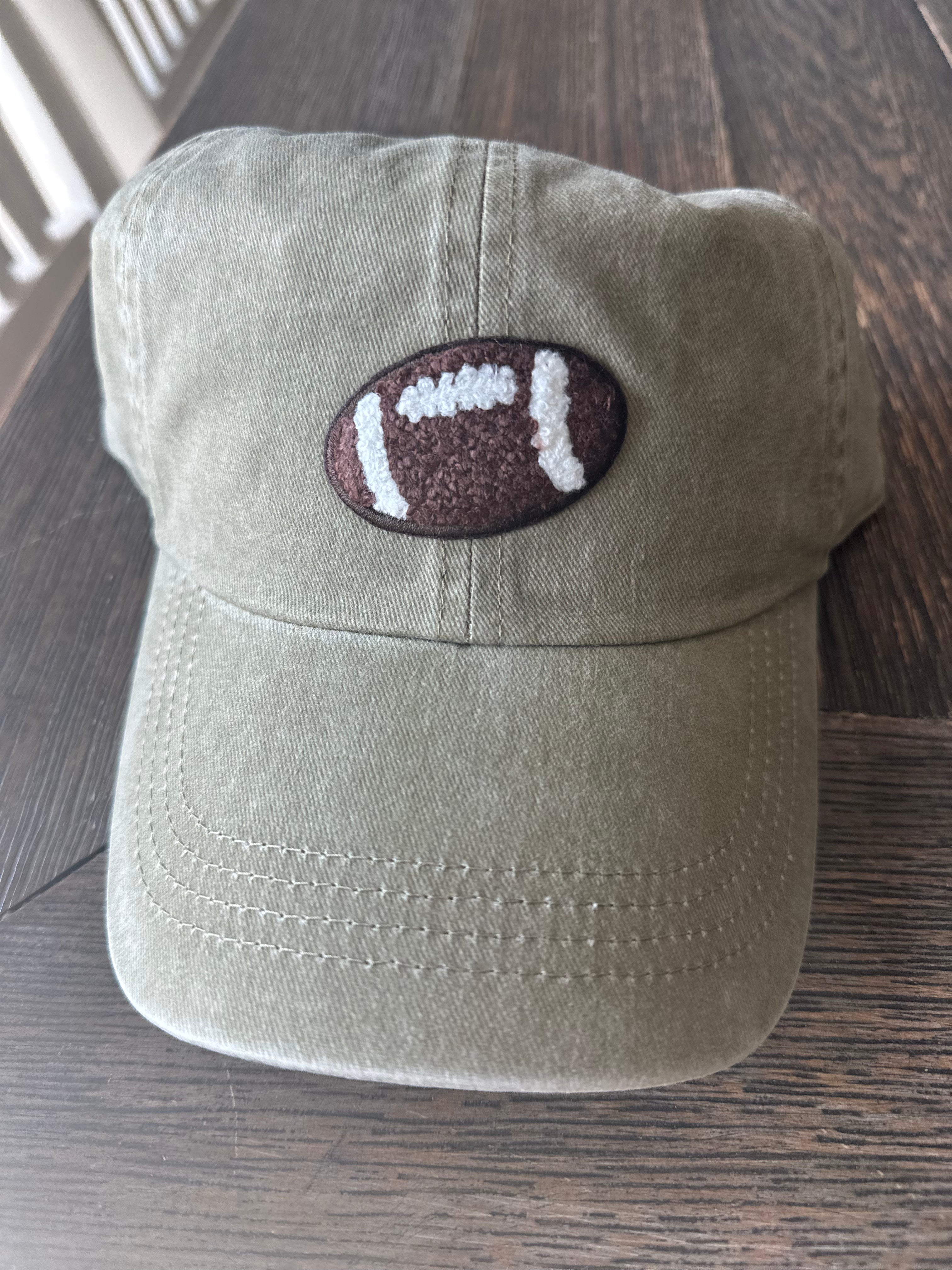 GAME DAY Chenille Football Patch Washed baseball cap