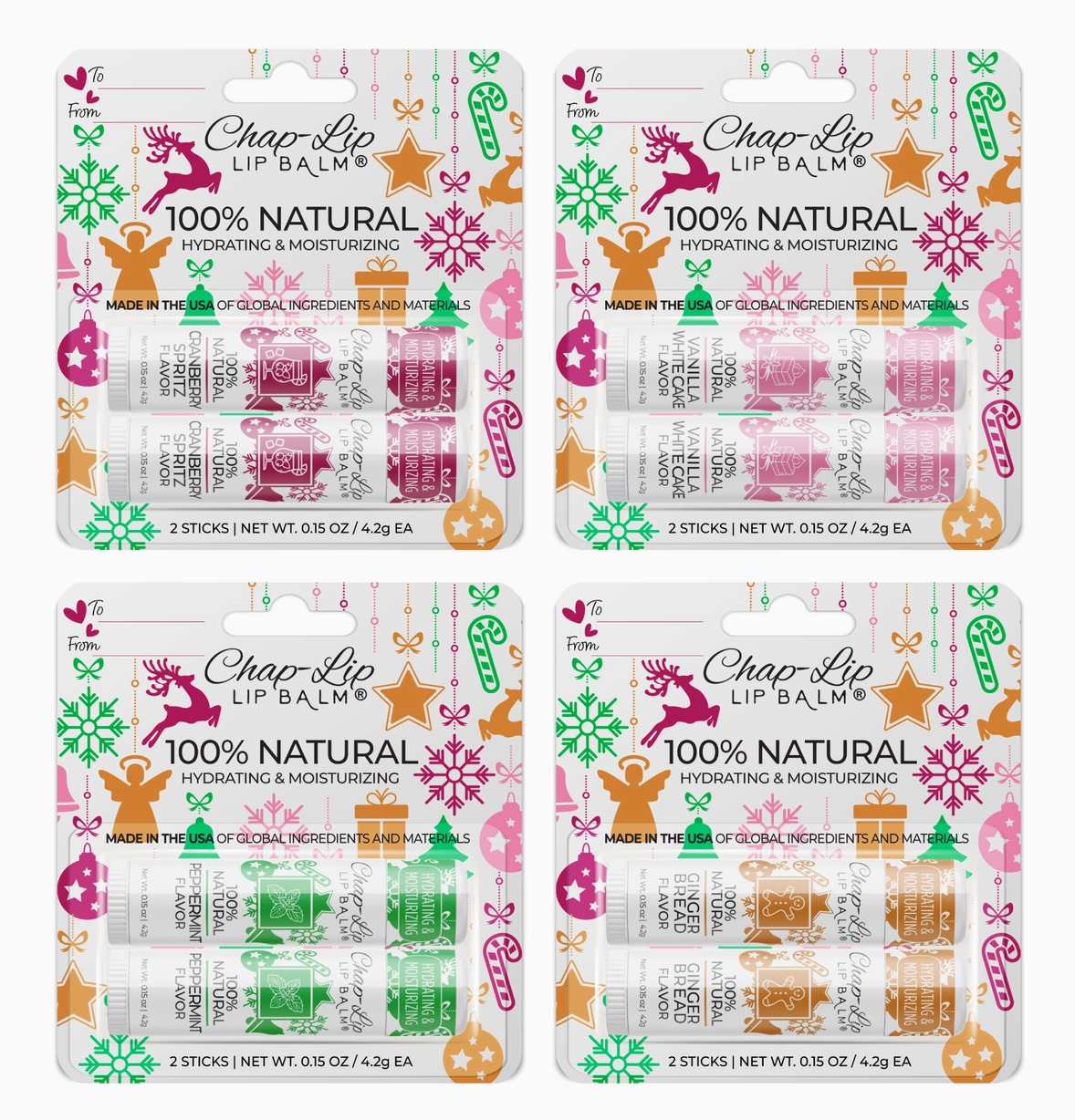 Chap-Lip Lip Balm| Holiday Edition Twin Blister Pack