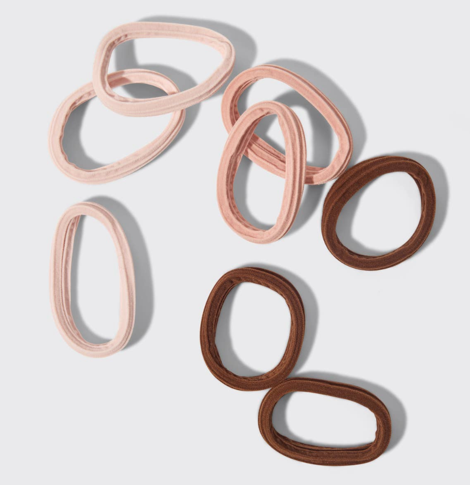 Recycled Seamless Hair Elastics 8pc Set