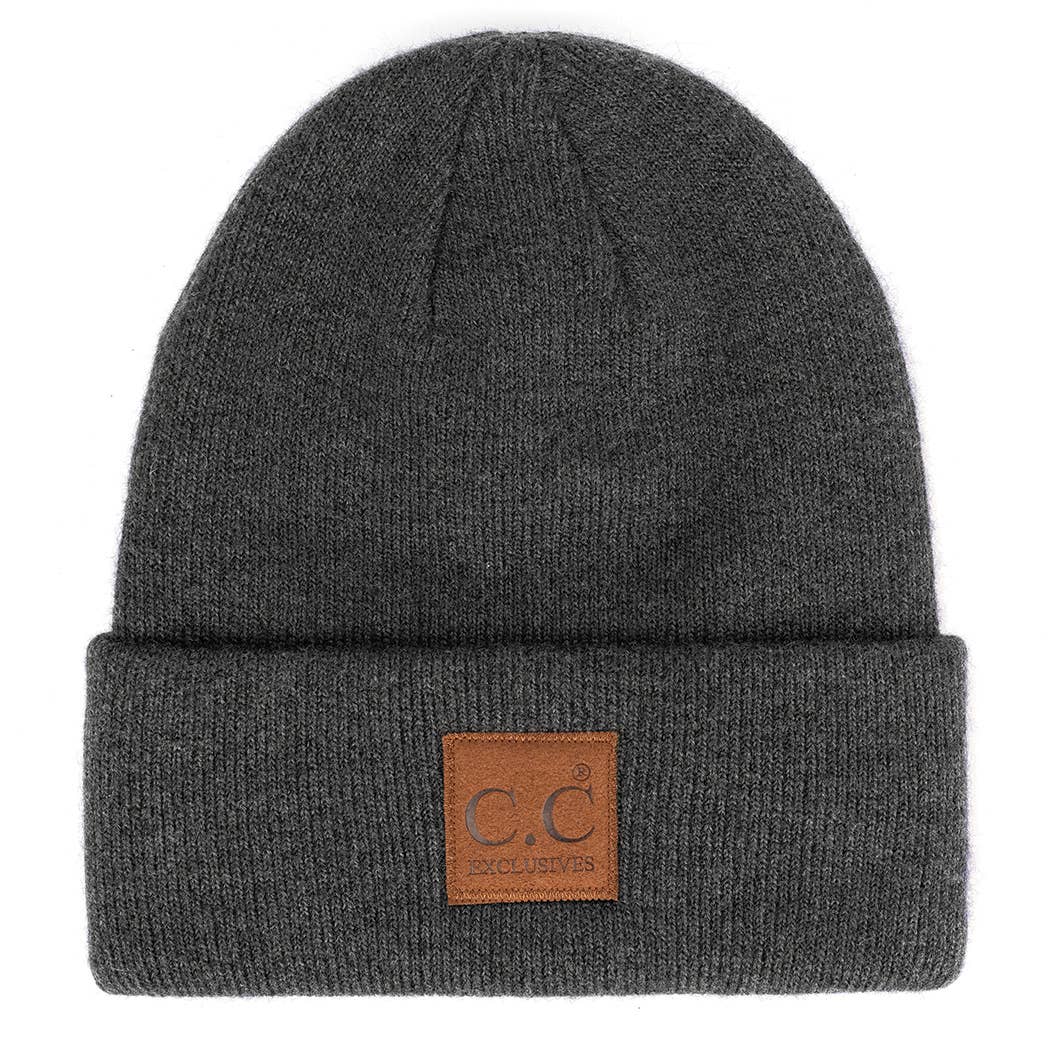 Heather Knit Classic Beanie Hat