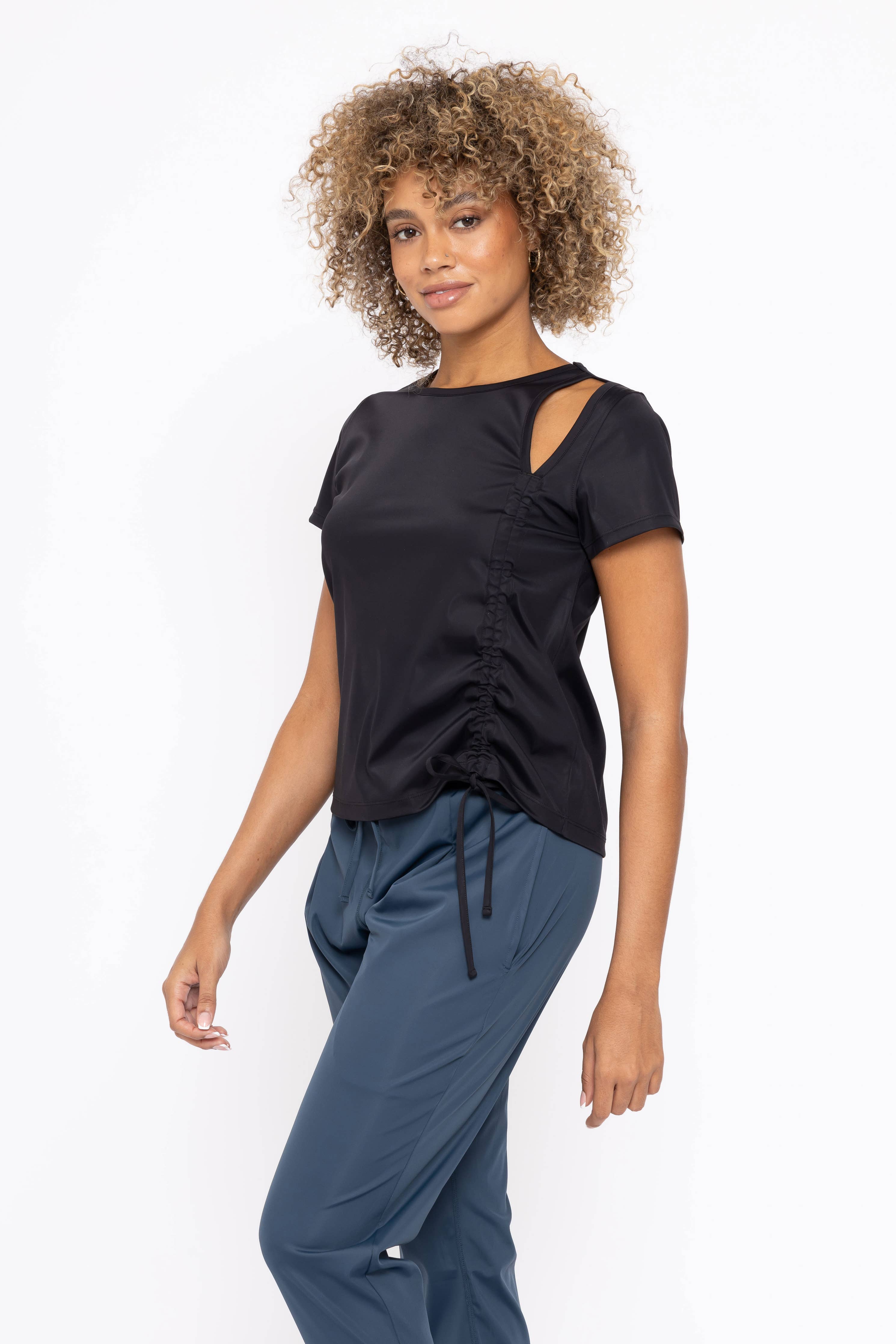 Side Ruching Active Tee