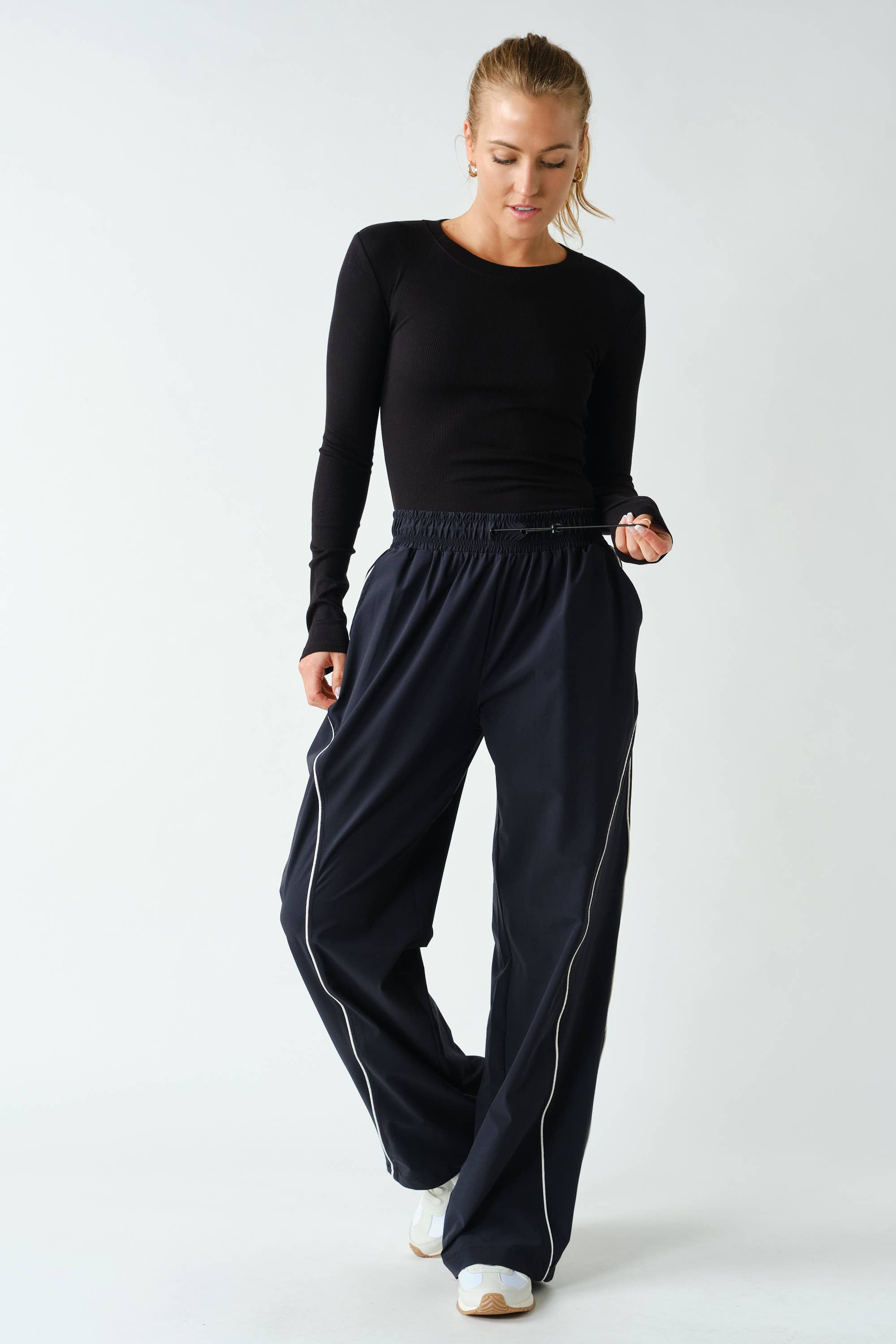 Mindy Essential Long-Sleeved Micro-Ribbed Top