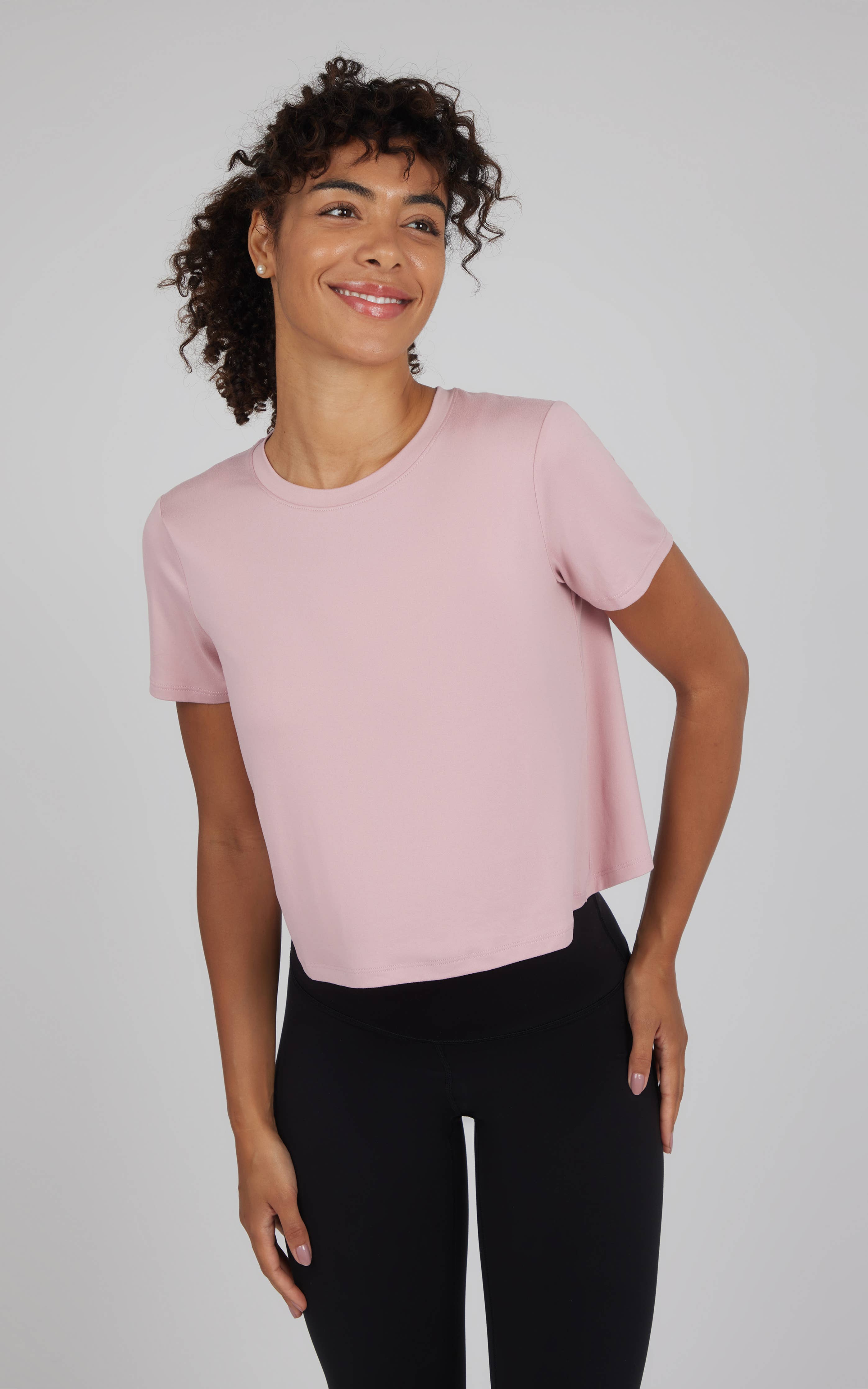 Women's Super Soft Short Sleeve Tee w Tulip Back