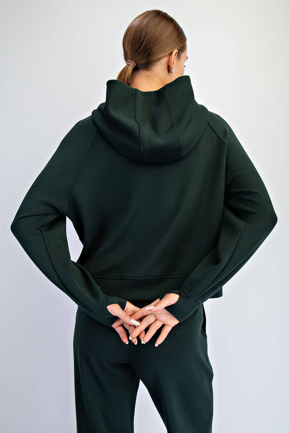 MODAL SCUBA QUARTER ZIP HODDIE JACKET