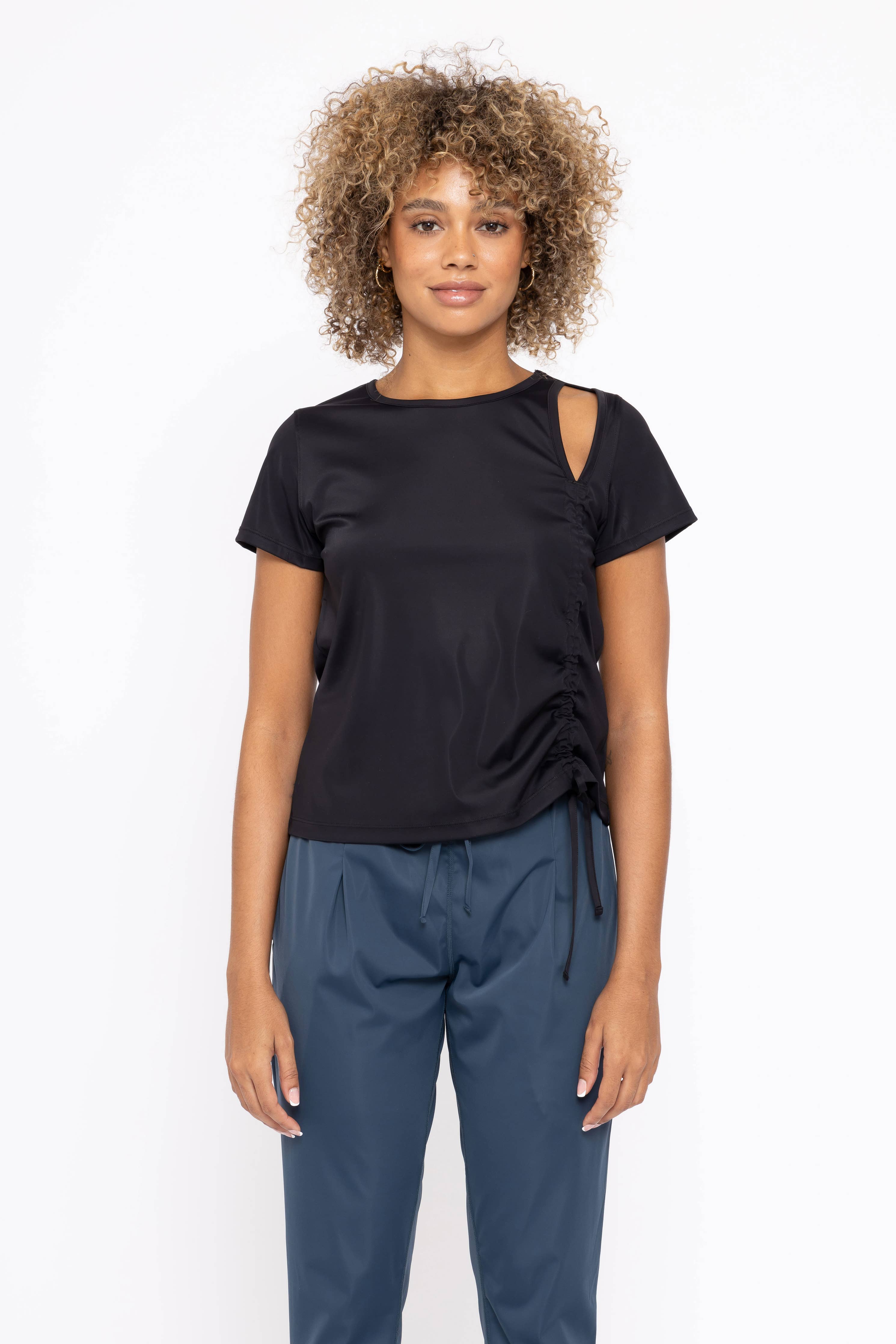 Side Ruching Active Tee