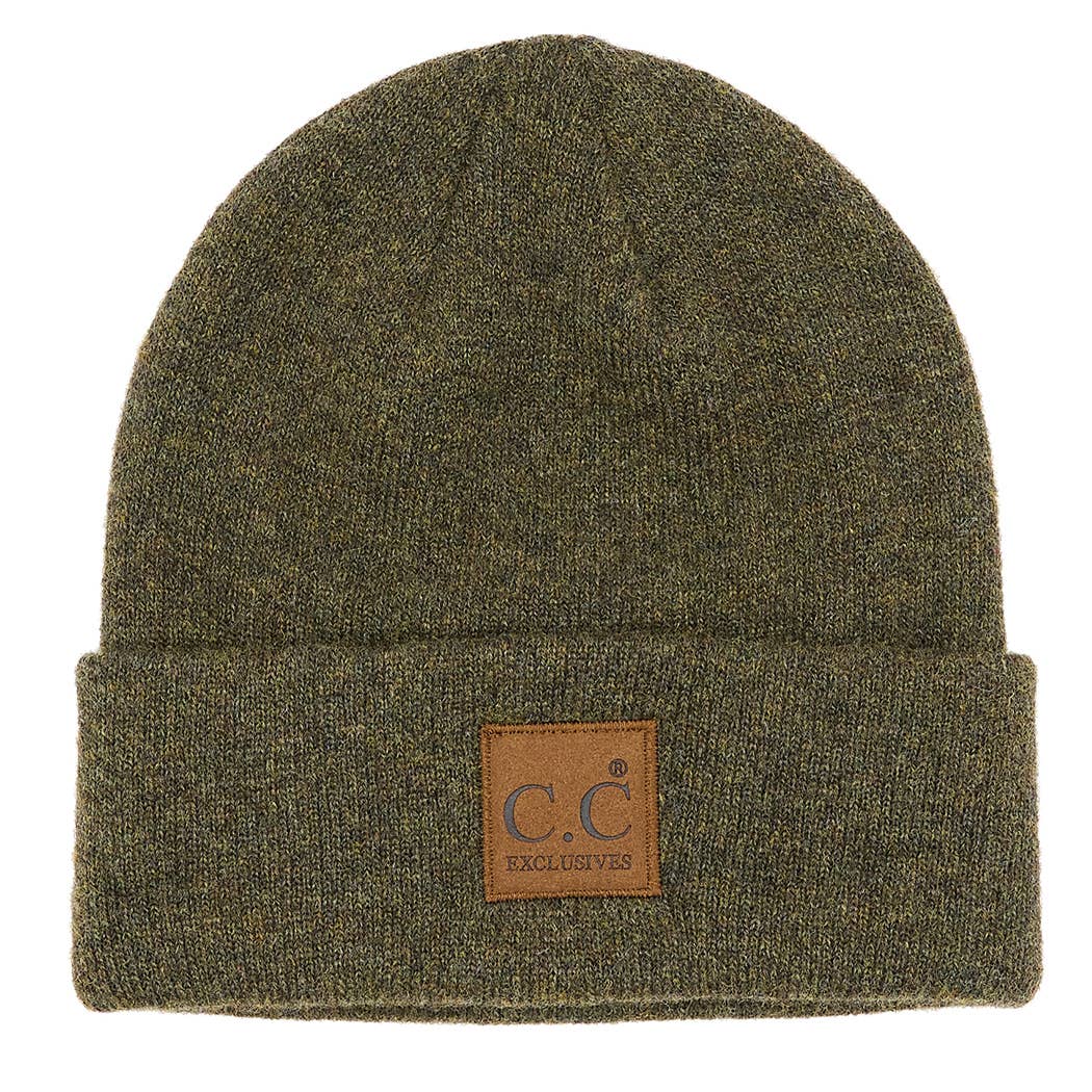 Heather Knit Classic Beanie Hat