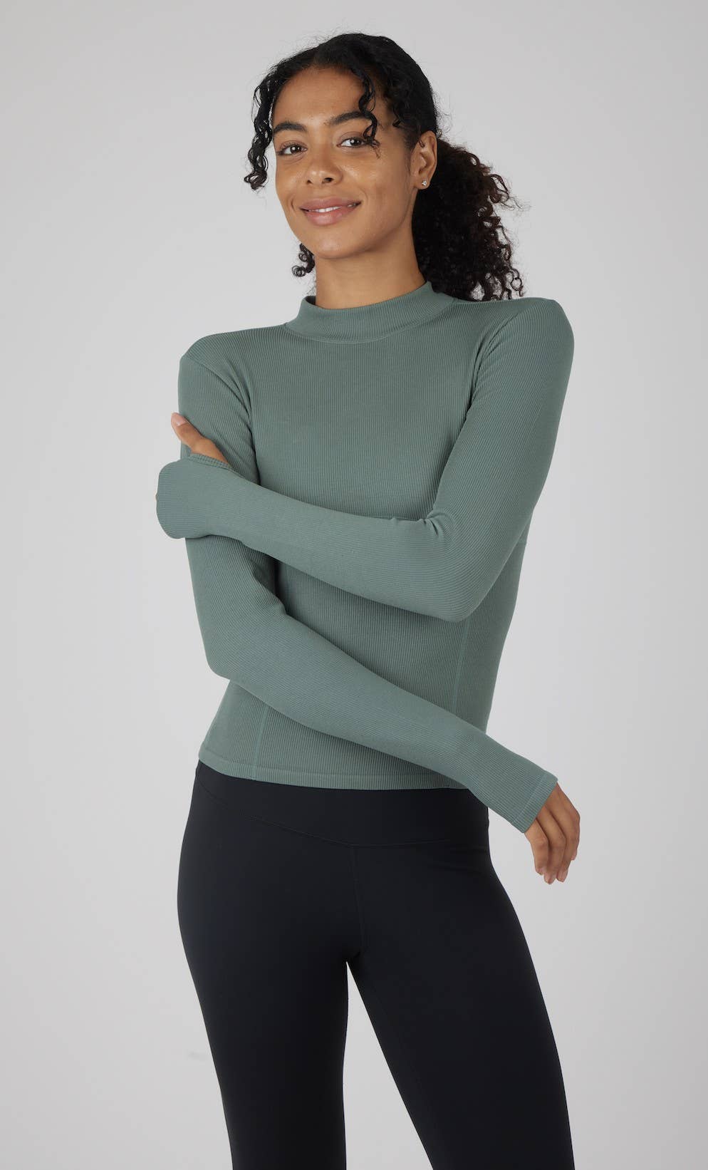 Women's Seamless Long Sleeve with Corset Details
