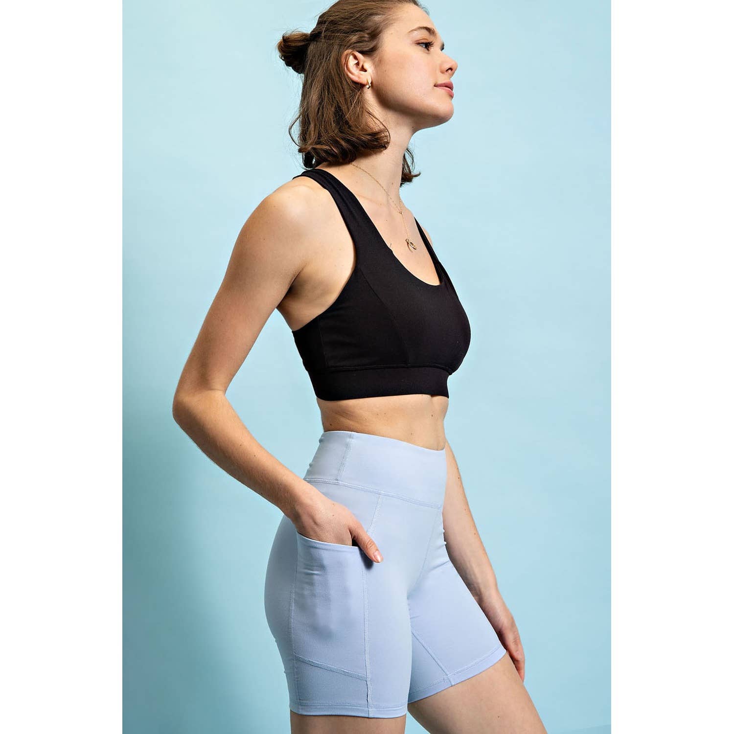 6 INCH BIKER SHORTS WITH SIDE POCKETS