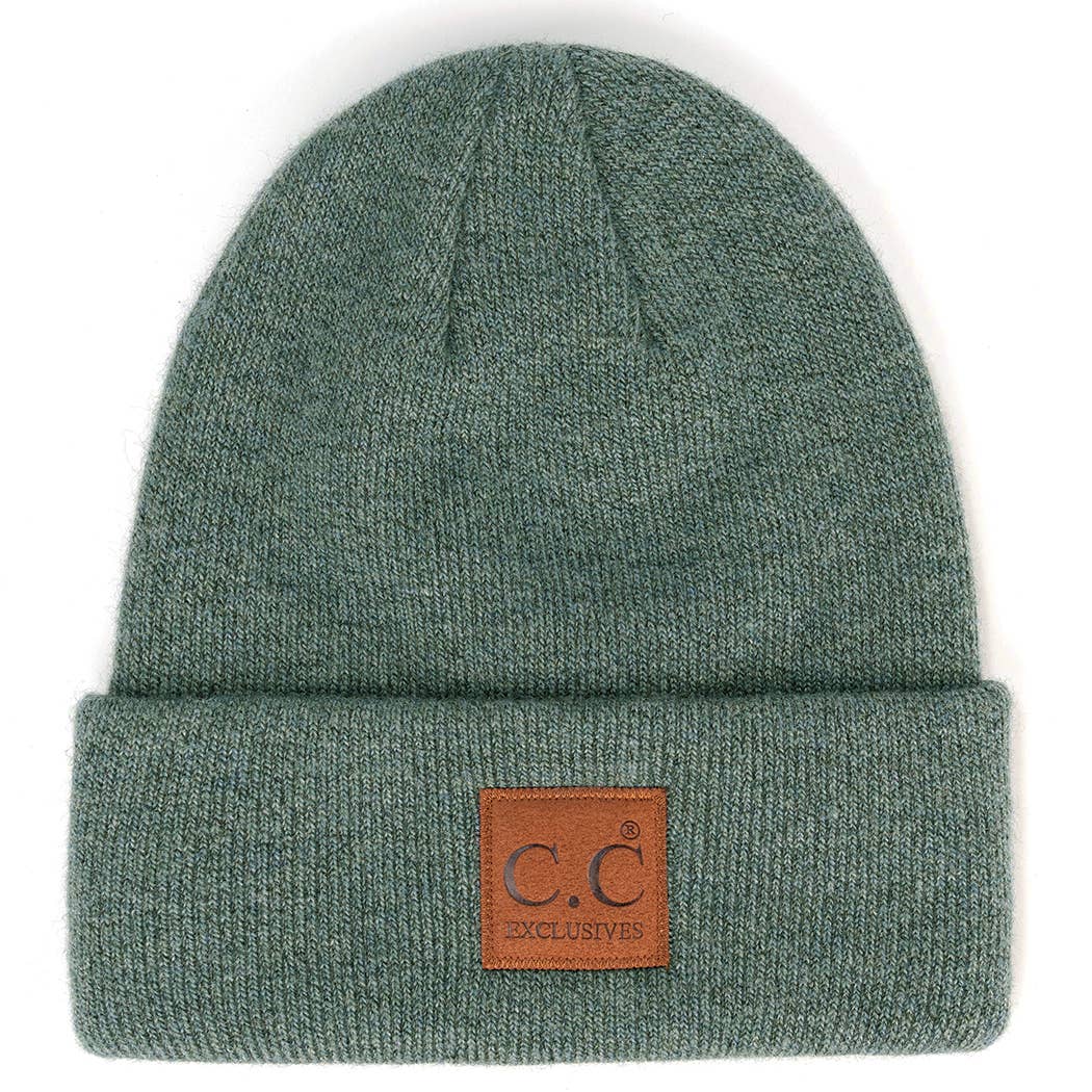 Heather Knit Classic Beanie Hat